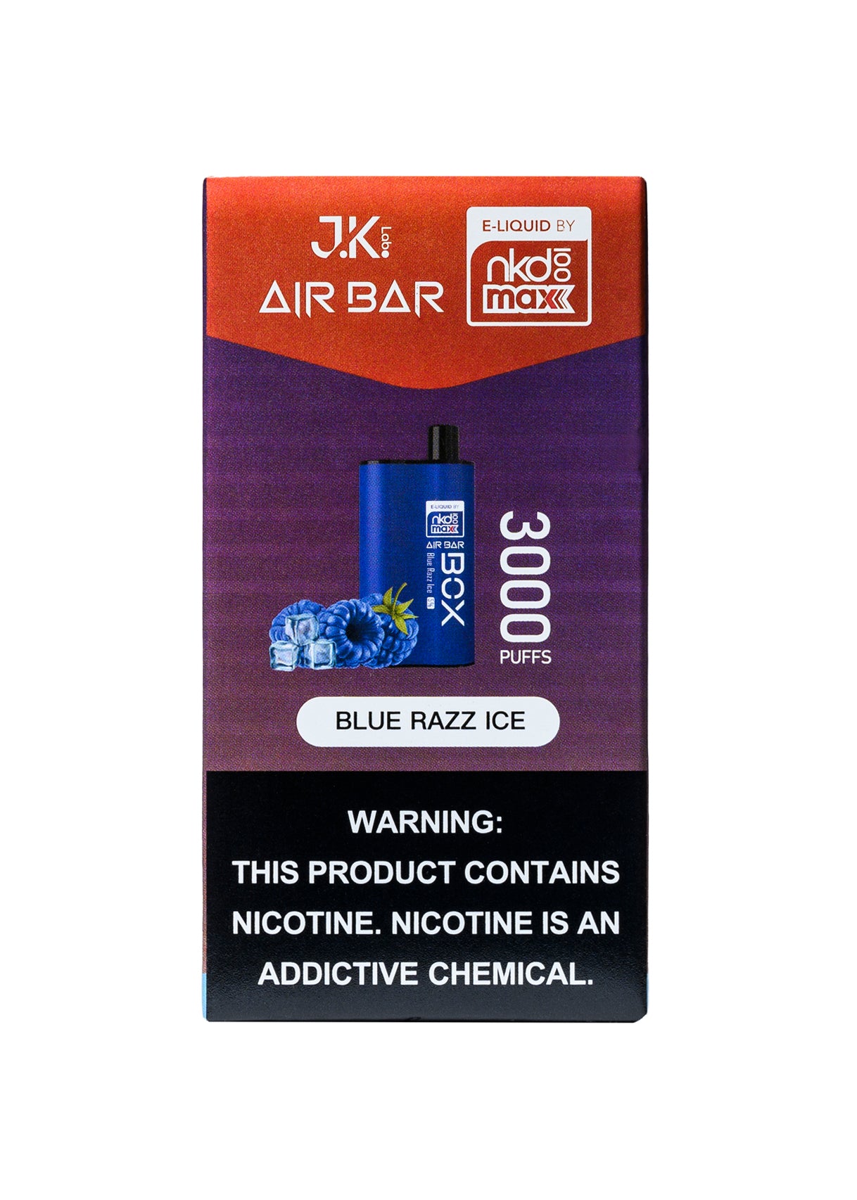 Air Bar Box 3000 by NKD100 Blue Razz Ice