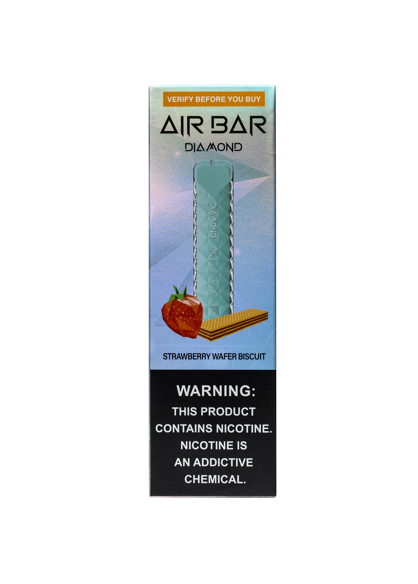 Air Bar Diamond 500 Strawberry Wafer Biscuit GetPop GetPop