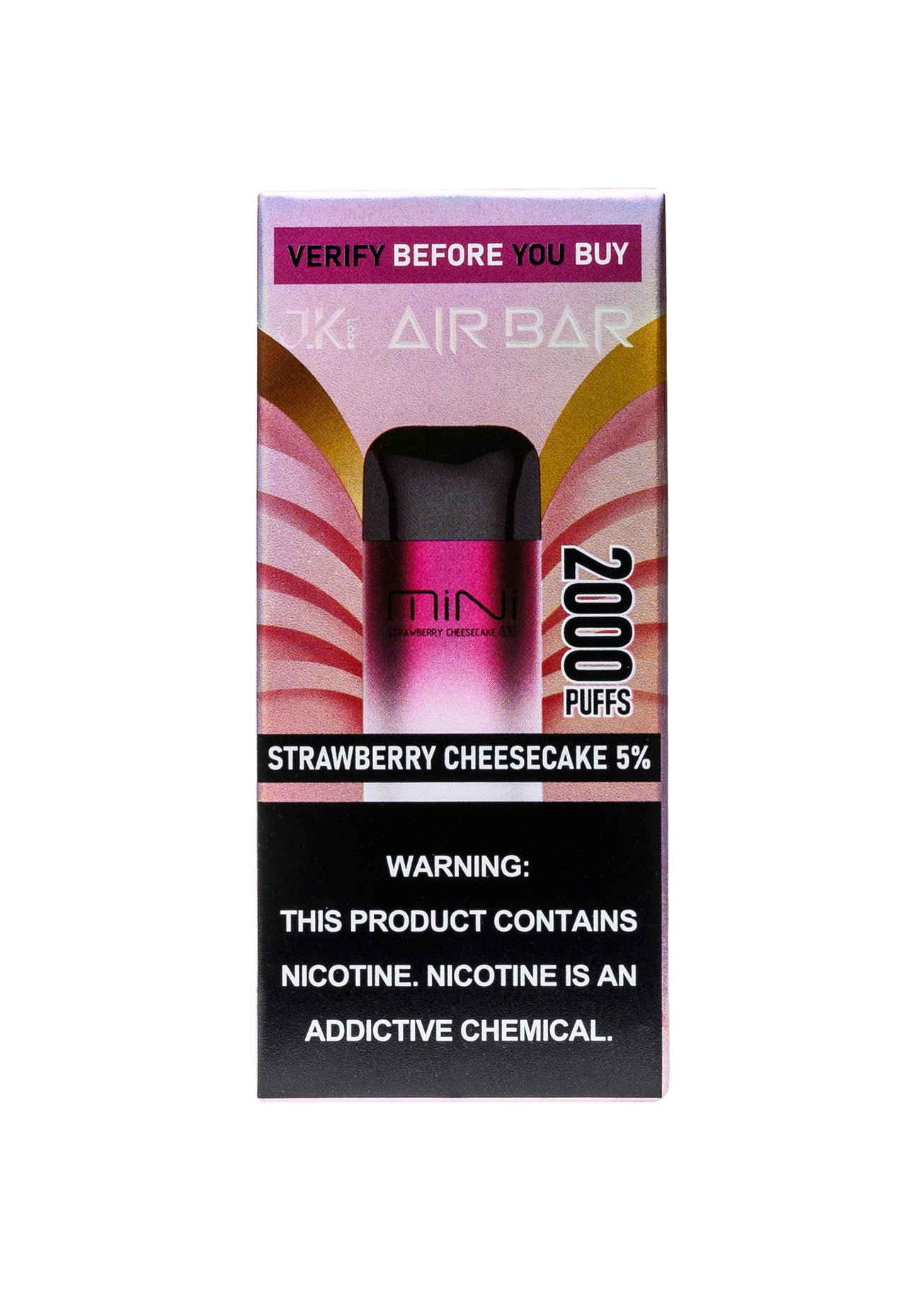 Air Bar Mini 2000 Strawberry Cheesecake | GetPop Air Bar Mini 2000 Strawberry Cheesecake | GetPop