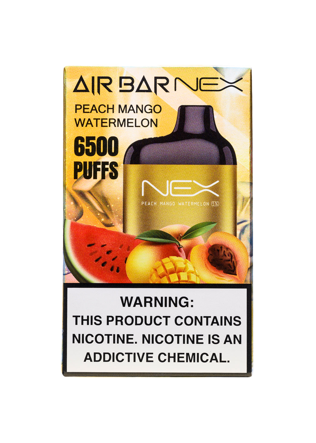 Air Bar Nex 6500 Peach Mango Watermelon | GetPop Air Bar Nex 6500 Peach Mango Watermelon | GetPop