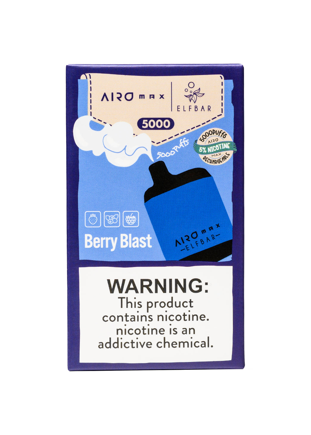 Elf Bar Airo Max 5000 Berry Blast | GetPop Elf Bar Airo Max 5000 Berry Blast | GetPop