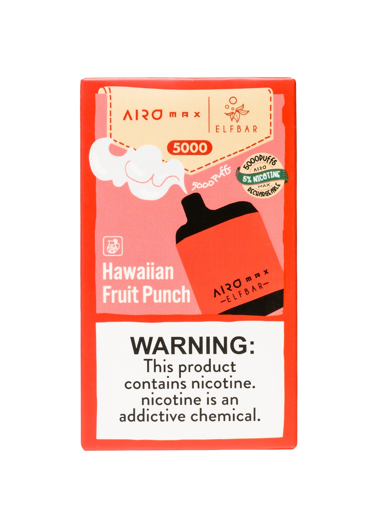 Elf Bar Airo Max 5000 Hawaiian Fruit Punch | GetPop Elf Bar Airo Max 5000 Hawaiian Fruit Punch | GetPop