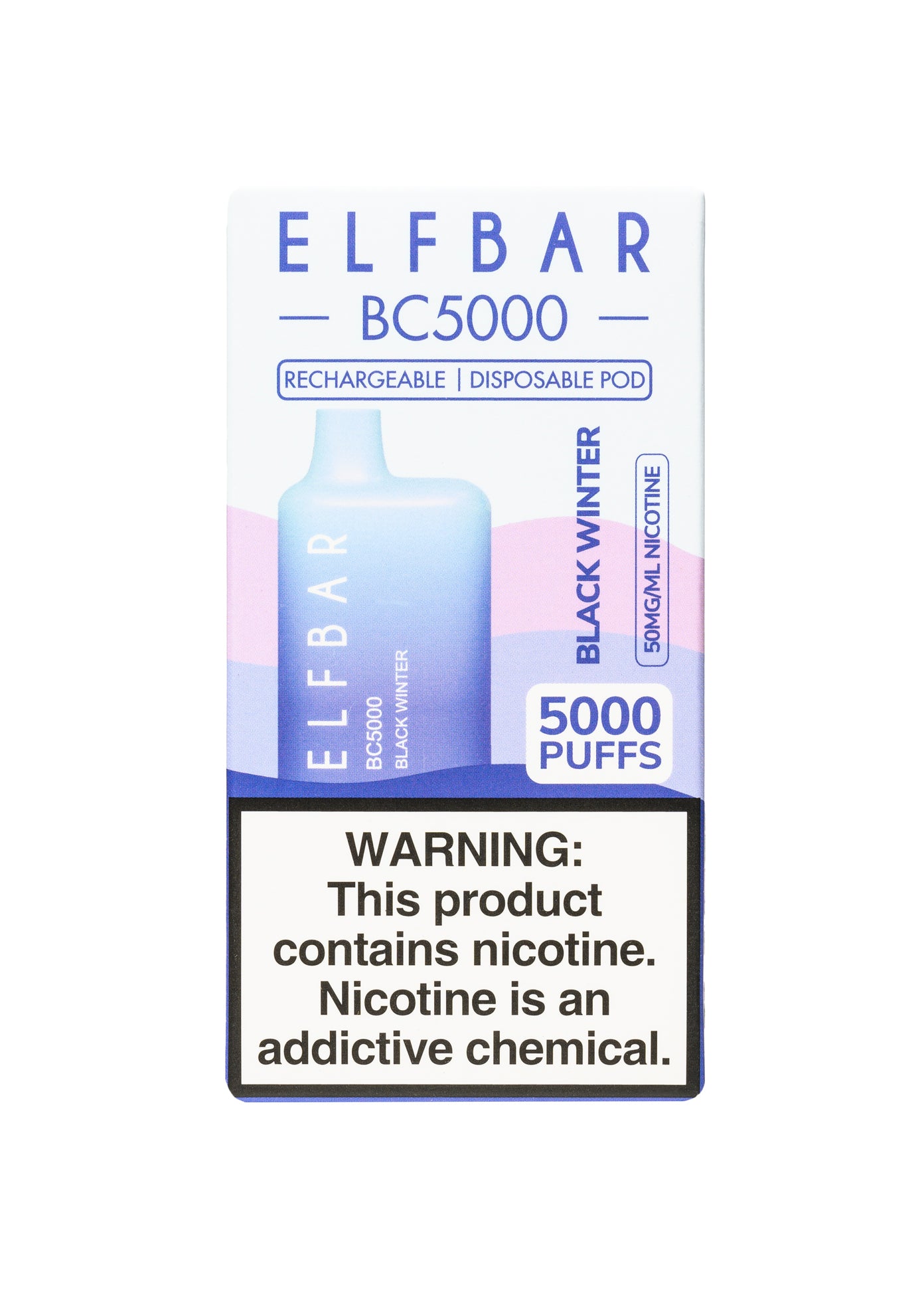 Elf Bar BC5000 Black Winter (Black Ice) | GetPop Elf Bar BC5000 Black Winter (Black Ice) | GetPop