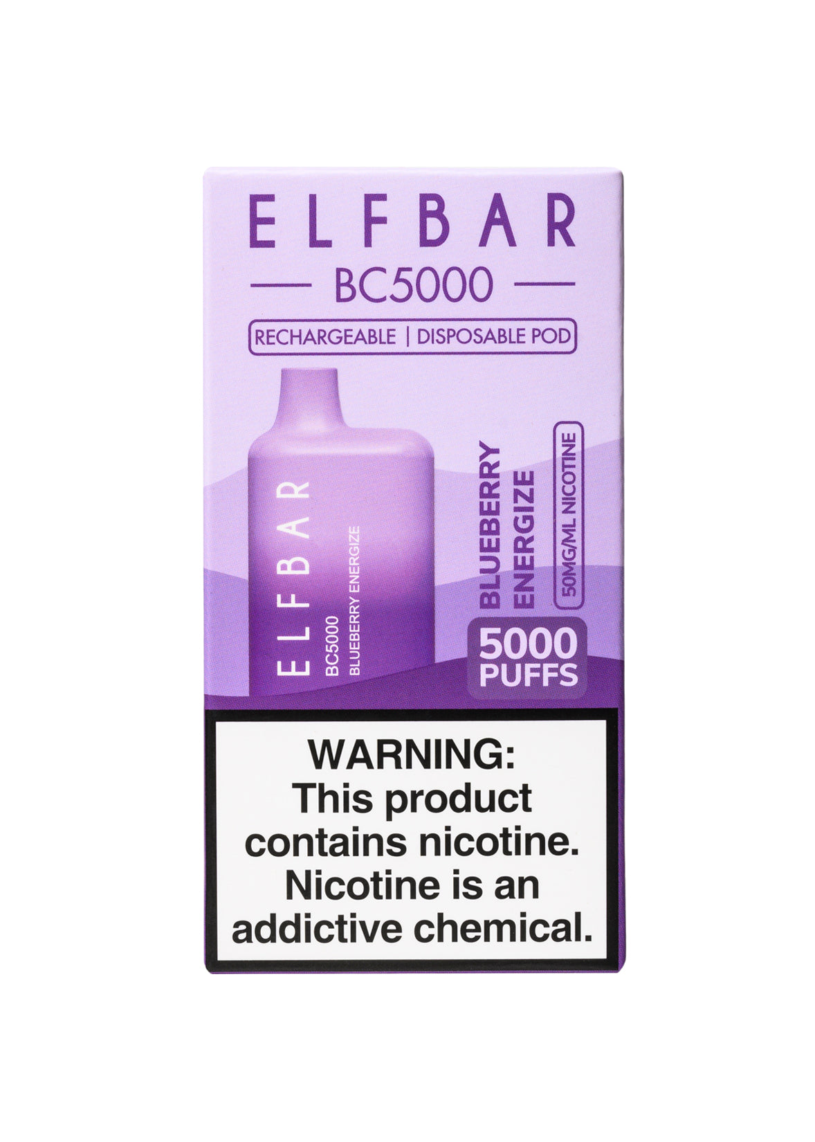 Elf Bar BC5000 Blueberry Energize | GetPop Elf Bar BC5000 Blueberry Energize | GetPop