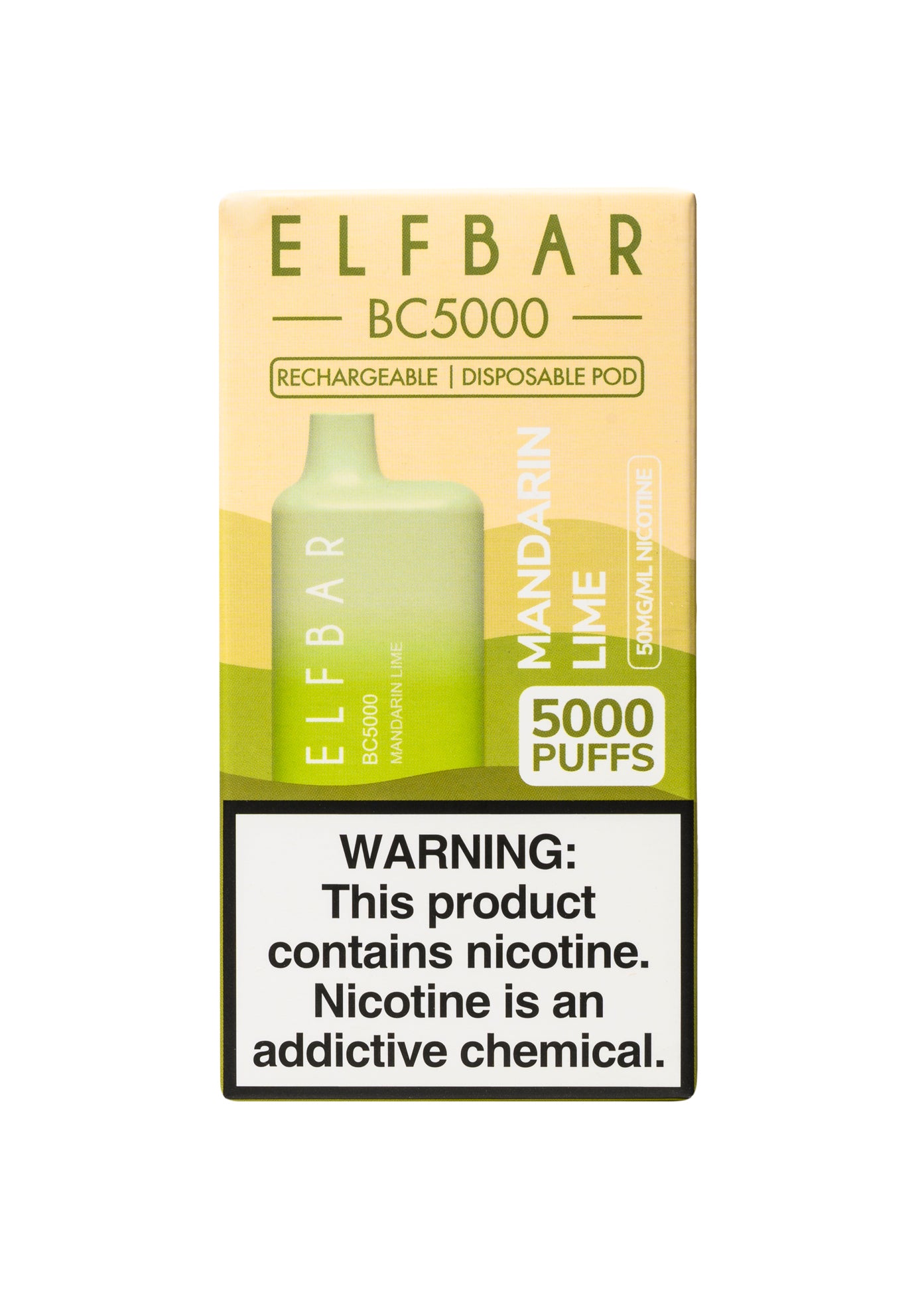 Elf Bar BC5000 Mandarin Lime | GetPop Elf Bar BC5000 Mandarin Lime | GetPop