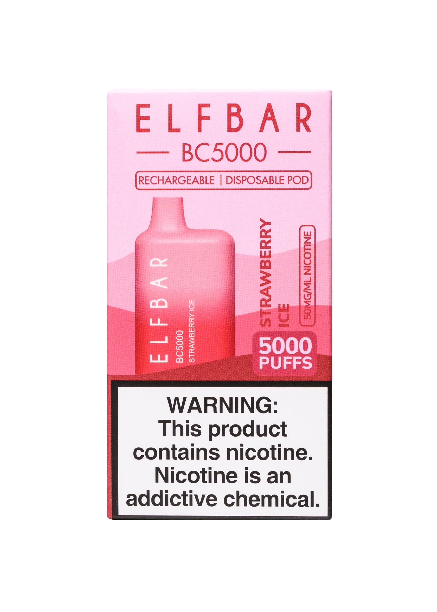 Elf Bar BC5000 Strawberry Ice | GetPop Elf Bar BC5000 Strawberry Ice | GetPop