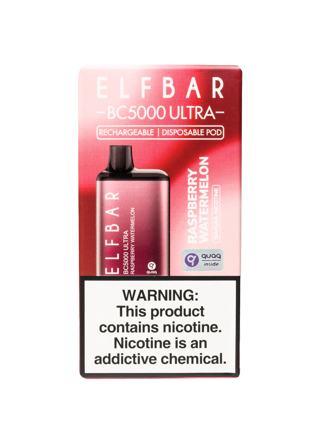 Elf Bar BC5000 Ultra Raspberry Watermelon | GetPop Elf Bar BC5000 Ultra Raspberry Watermelon | GetPop
