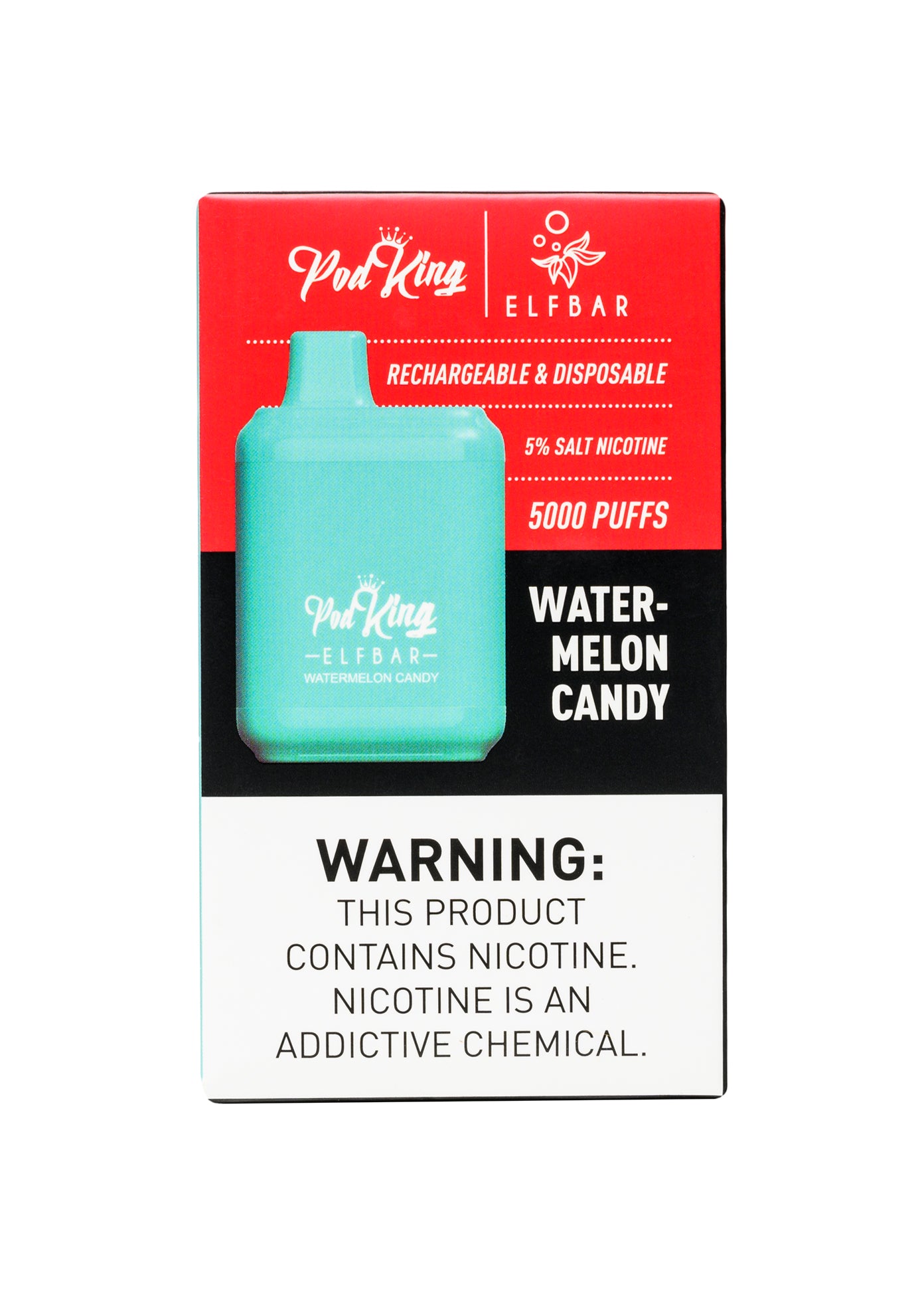 Elf Bar x Pod King XC5000 Watermelon Candy | GetPop Elf Bar x Pod King XC5000 Watermelon Candy | GetPop