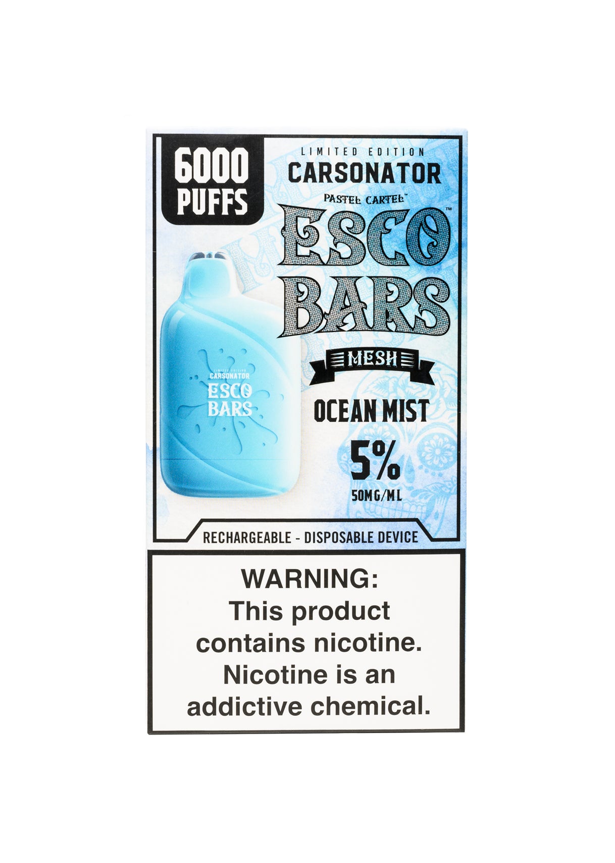 Esco Bars Mesh 6000 Ocean Mist (Lemon Lime Coconut) | GetPop Esco Bars Mesh 6000 Ocean Mist (Lemon Lime Coconut) | GetPop