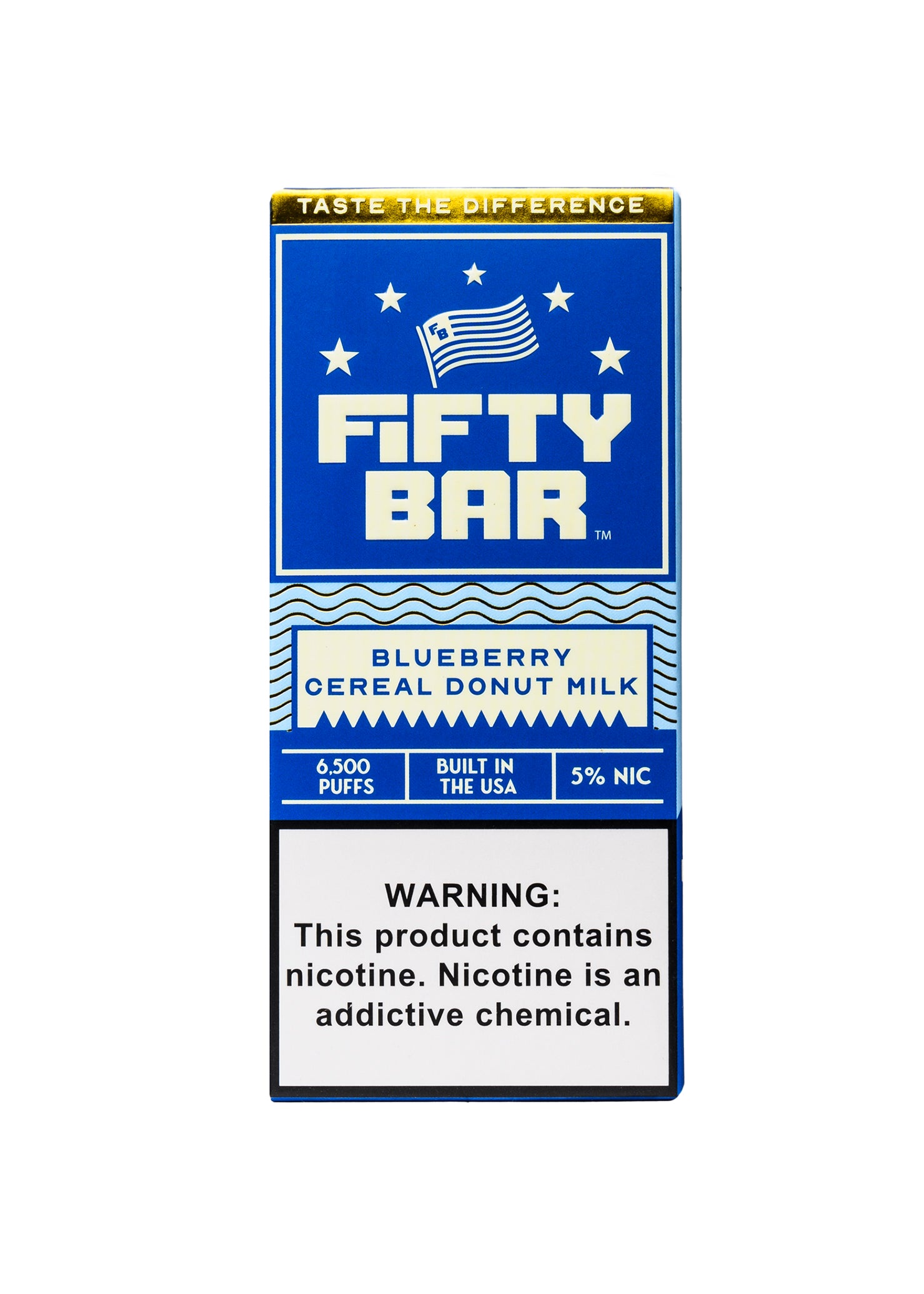 Fifty Bar 6500 Blueberry Cereal Donut Milk | GetPop Fifty Bar 6500 Blueberry Cereal Donut Milk | GetPop