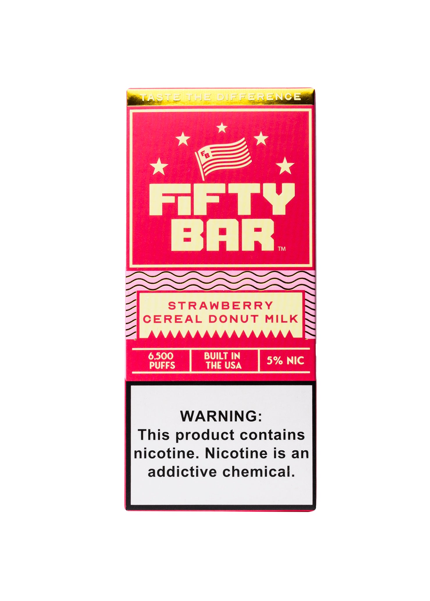 Fifty Bar 6500 Strawberry Cereal Donut Milk | GetPop Fifty Bar 6500 Strawberry Cereal Donut Milk | GetPop