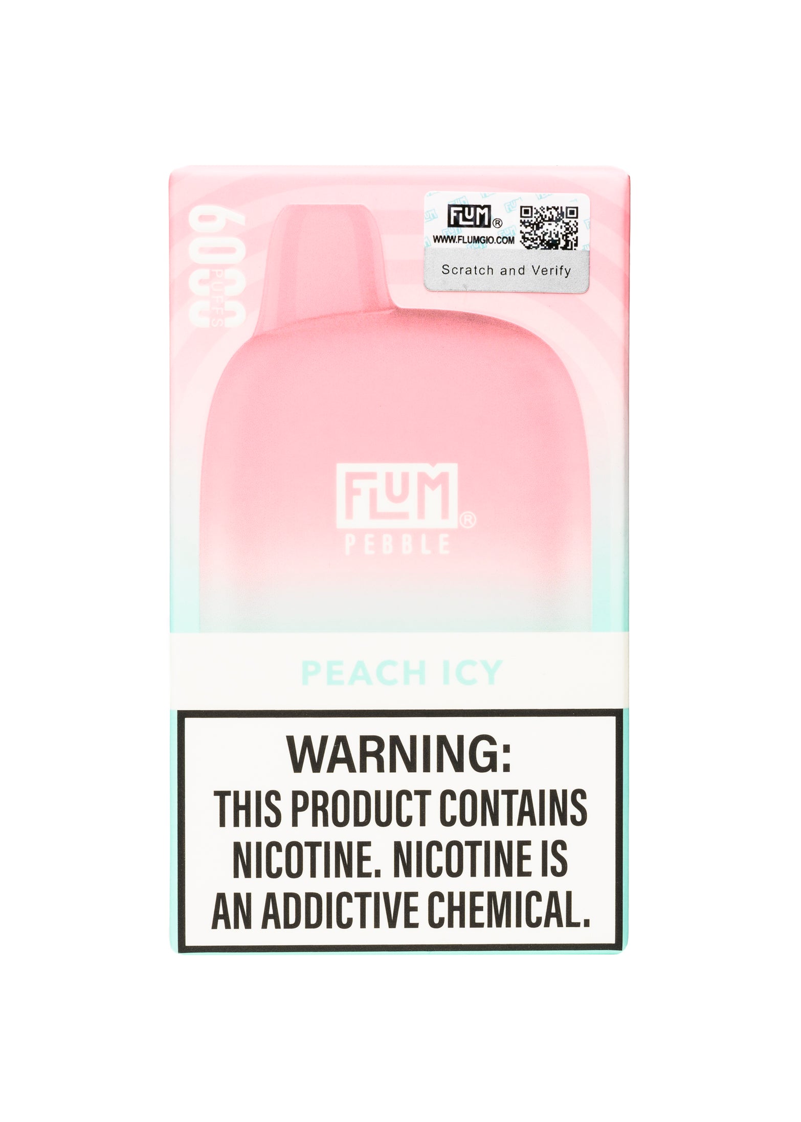 Flum Pebble 6000 Peach Icy | GetPop Flum Pebble 6000 Peach Icy | GetPop