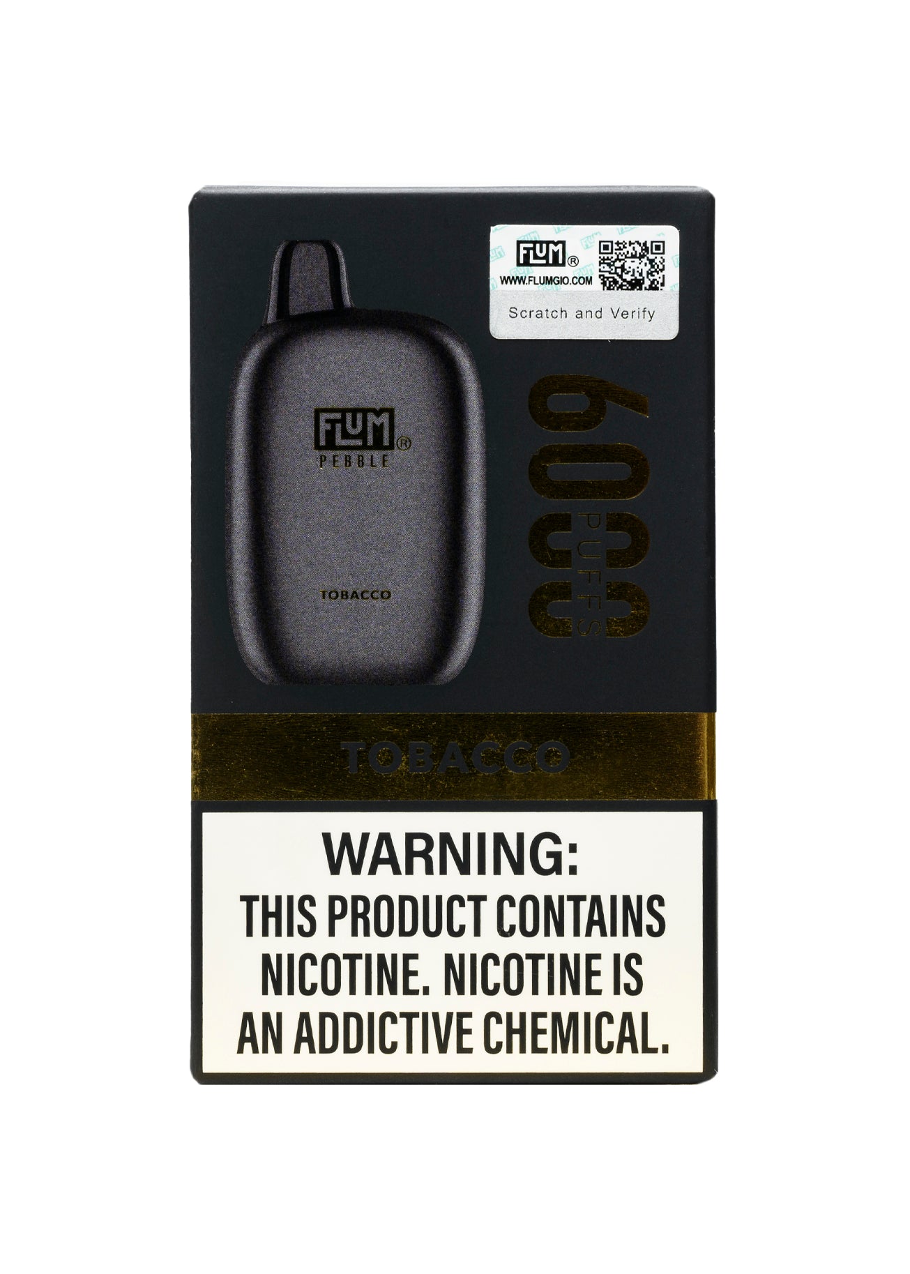 Flum Pebble 6000 Tobacco | GetPop Flum Pebble 6000 Tobacco | GetPop