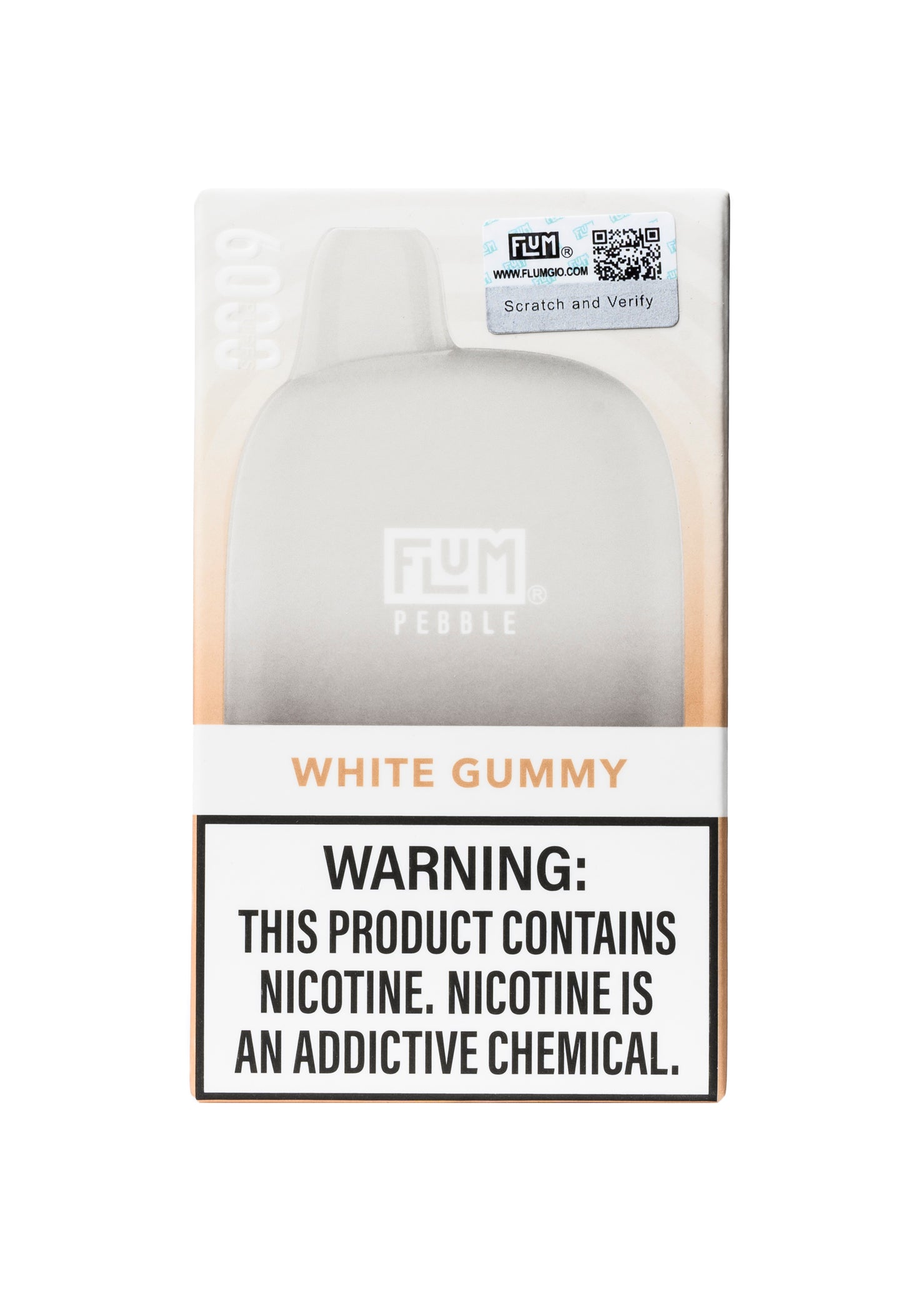 Flum Pebble 6000 White Gummy