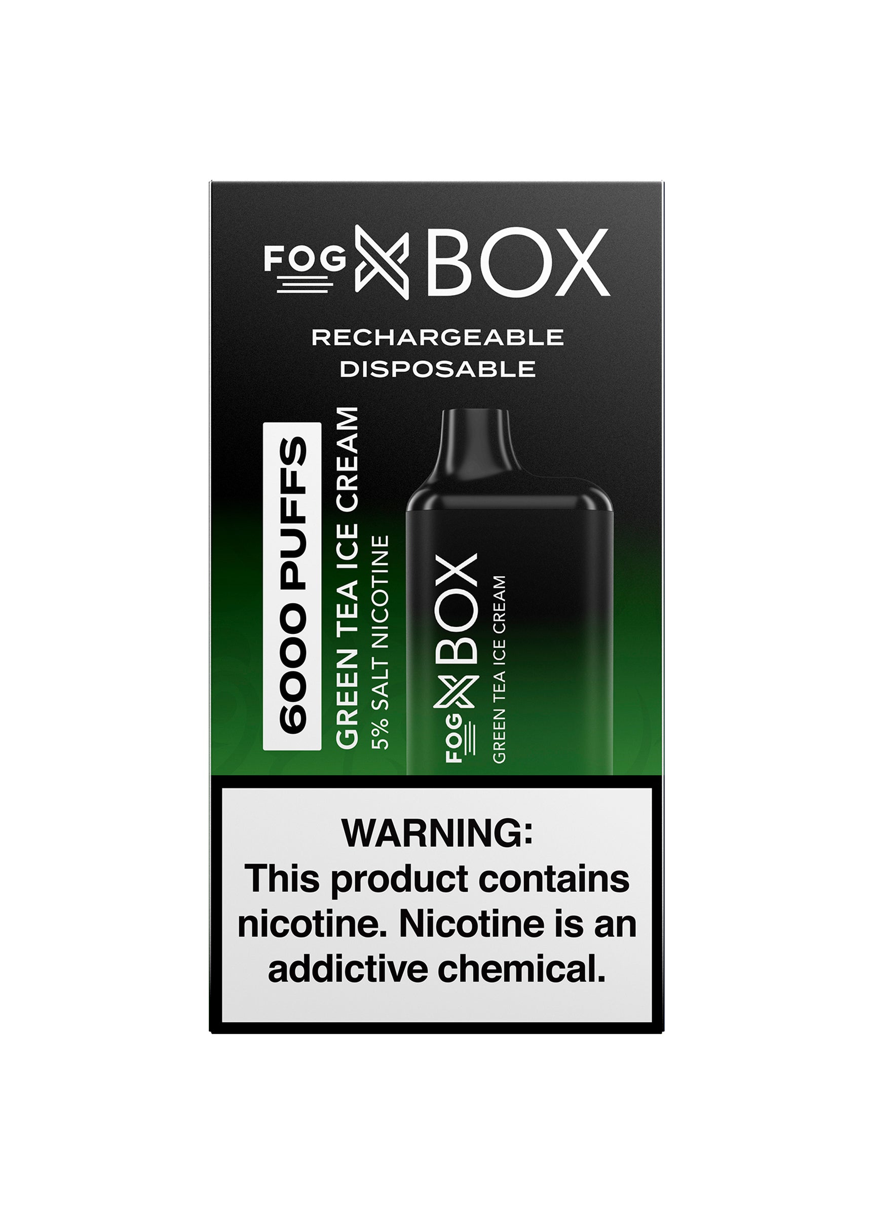 Fog X Box 6000 Green Tea Ice Cream | GetPop
