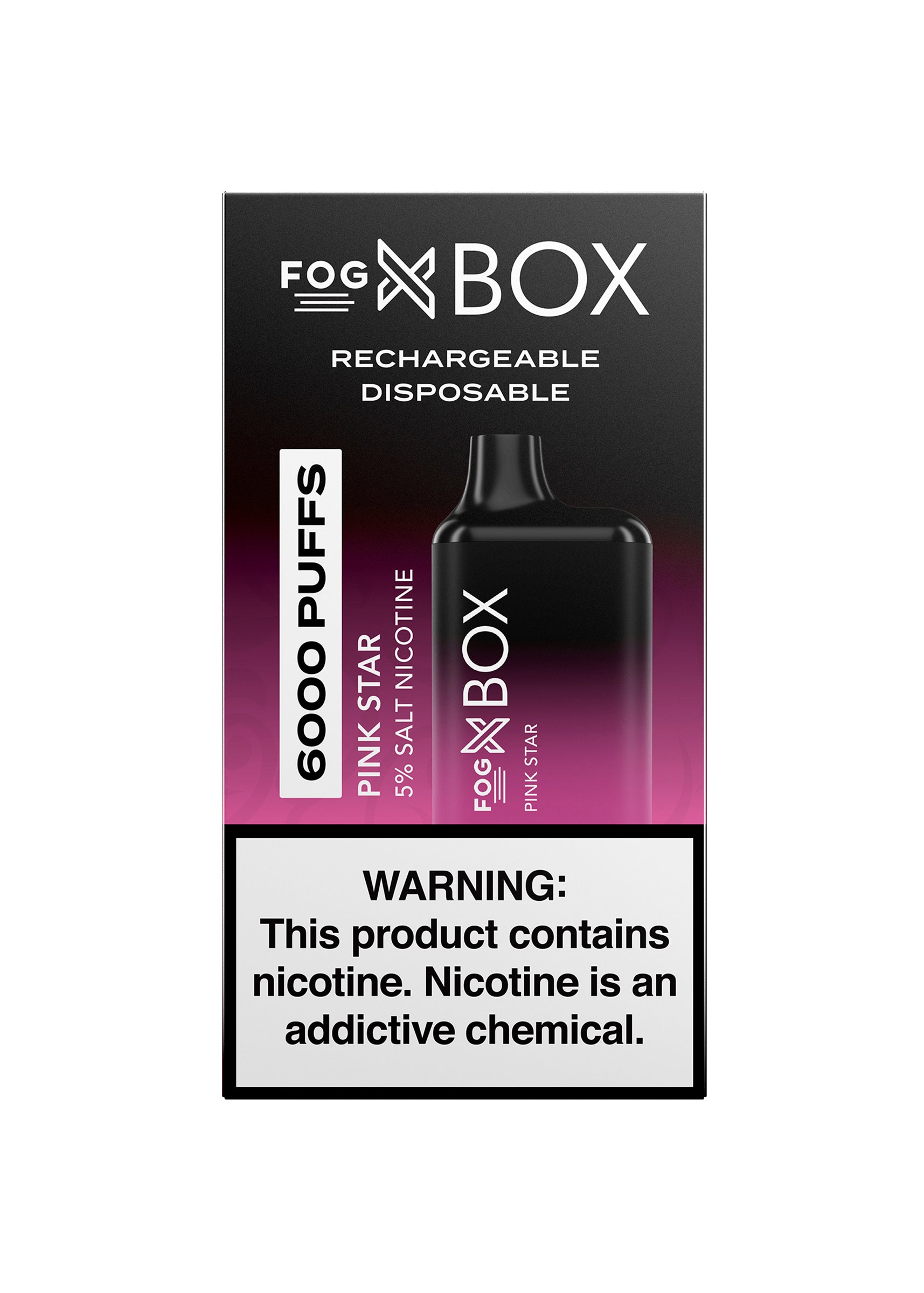 Fog X Box 6000 Pink Star | GetPop Fog X Box 6000 Pink Star | GetPop