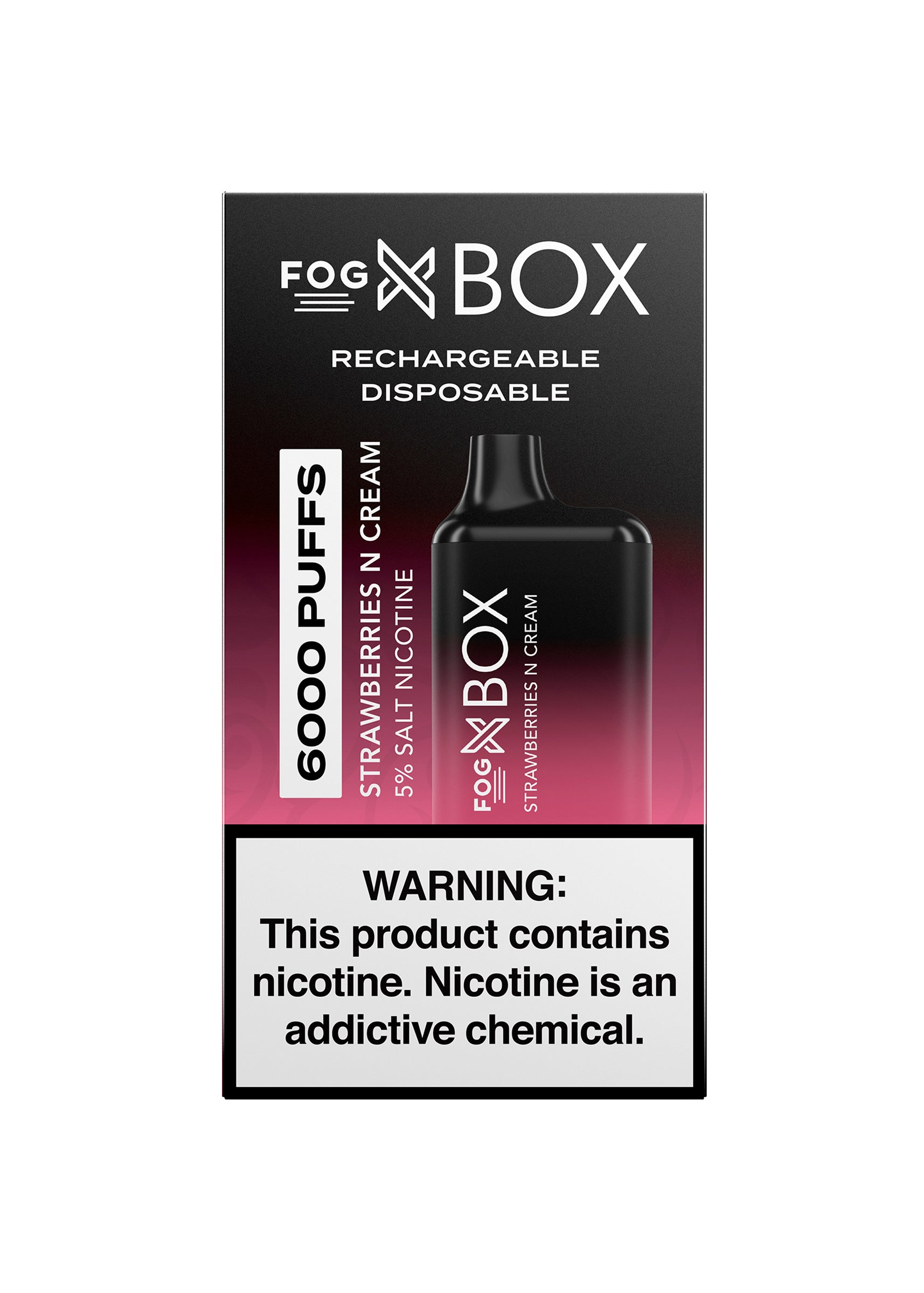 Fog X Box 6000 Strawberries N Cream