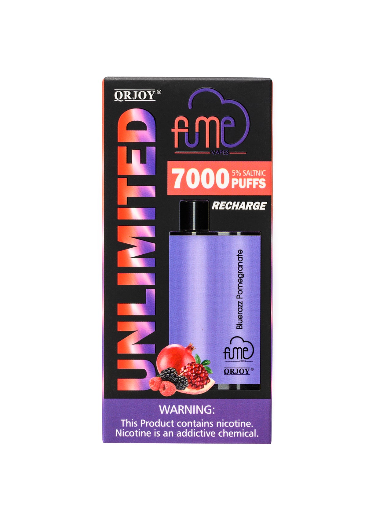 Fume Unlimited 7000 Bluerazz Pomegranate | GetPop