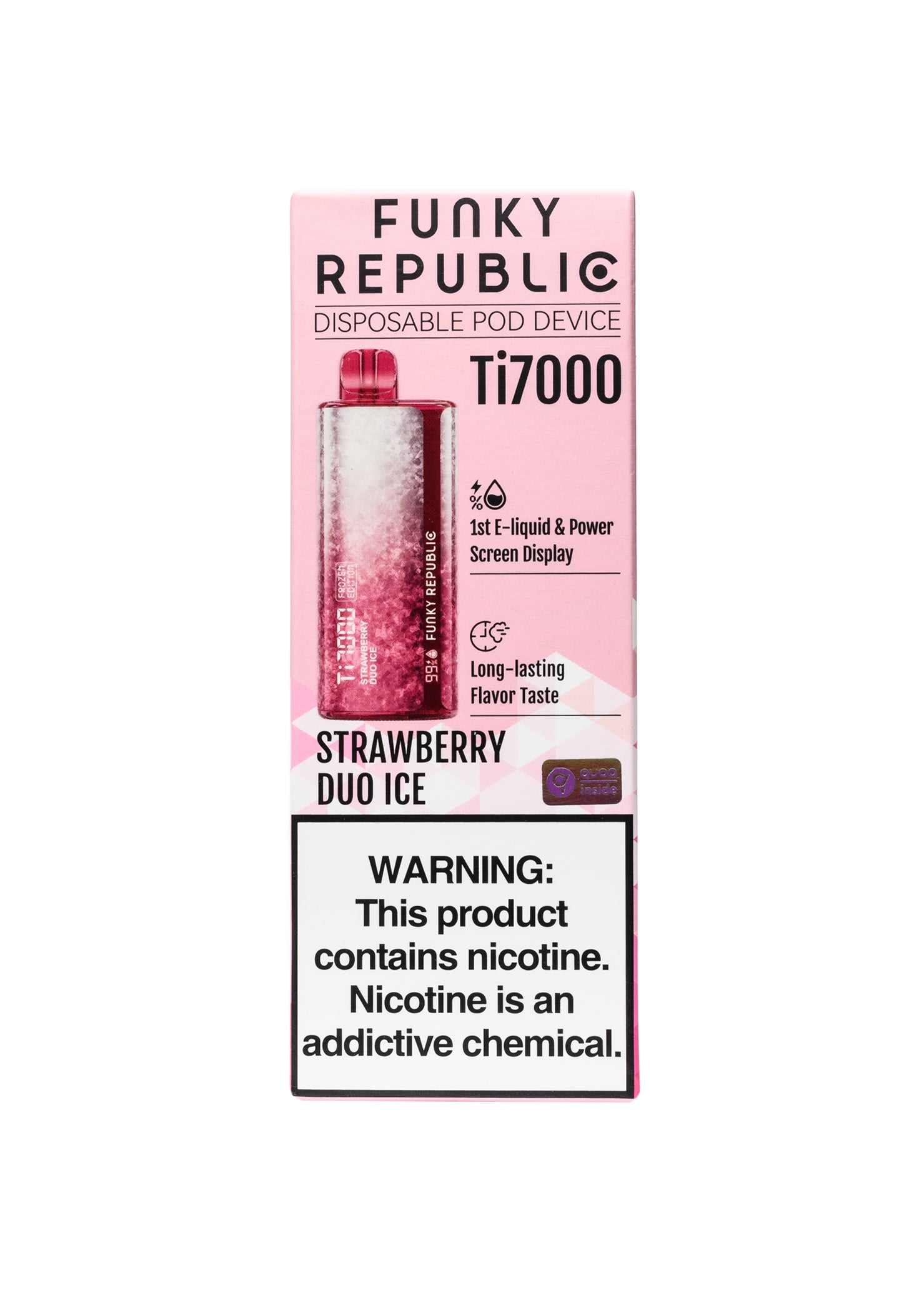 Funky Republic Ti7000 Strawberry Duo Ice | GetPop Funky Republic Ti7000 Strawberry Duo Ice | GetPop