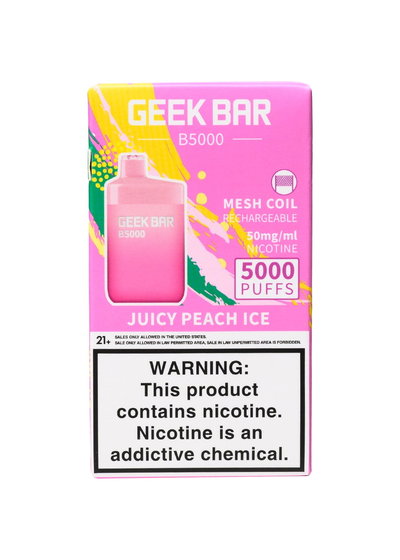 Geek Bar B5000 Juicy Peach Ice | GetPop Geek Bar B5000 Juicy Peach Ice | GetPop