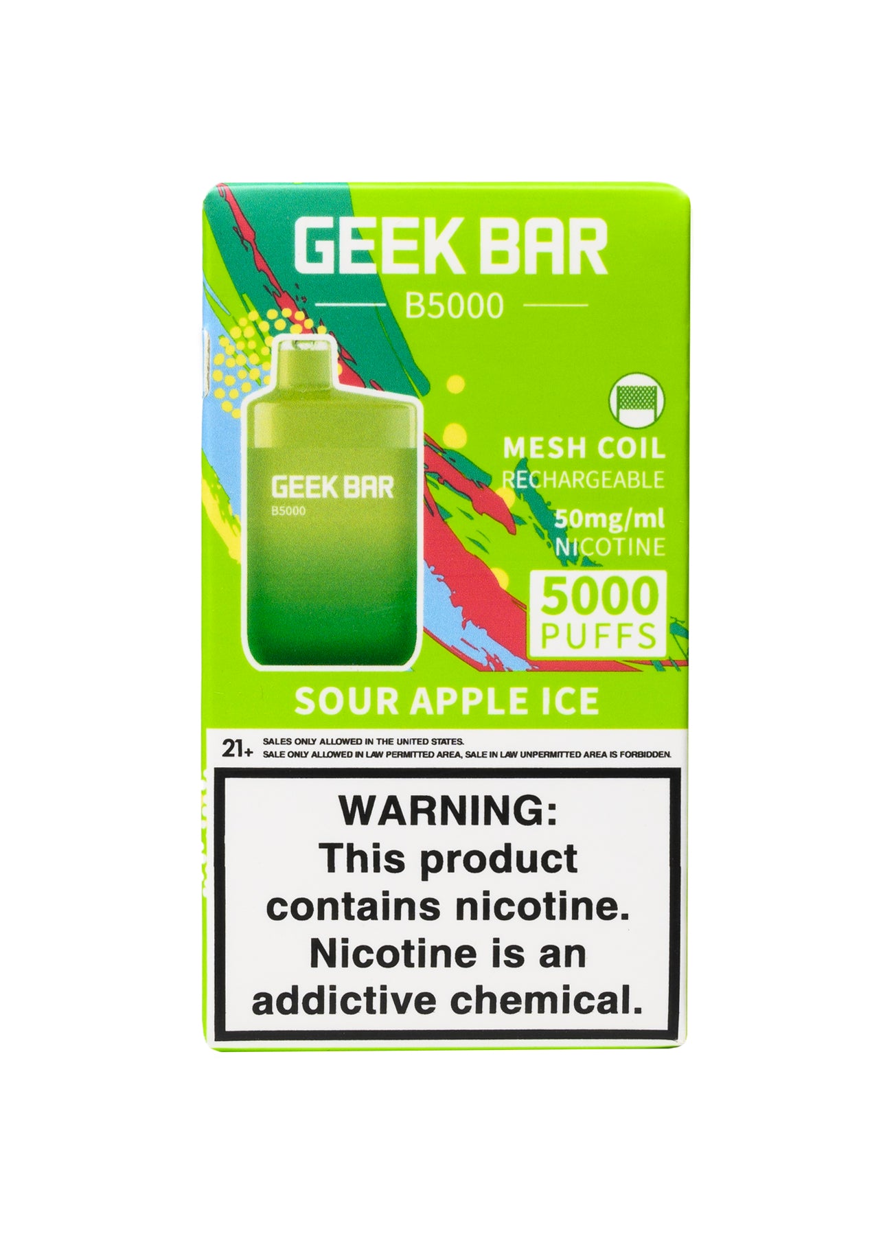 Geek Bar B5000 Sour Apple Ice | GetPop Geek Bar B5000 Sour Apple Ice | GetPop