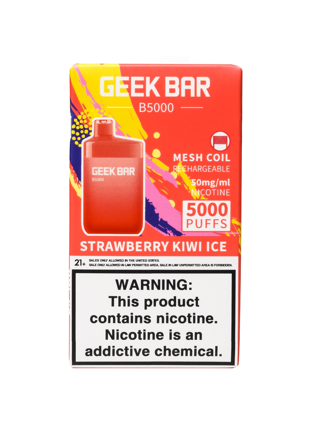 Geek Bar B5000 Strawberry Kiwi Ice | GetPop Geek Bar B5000 Strawberry Kiwi Ice | GetPop