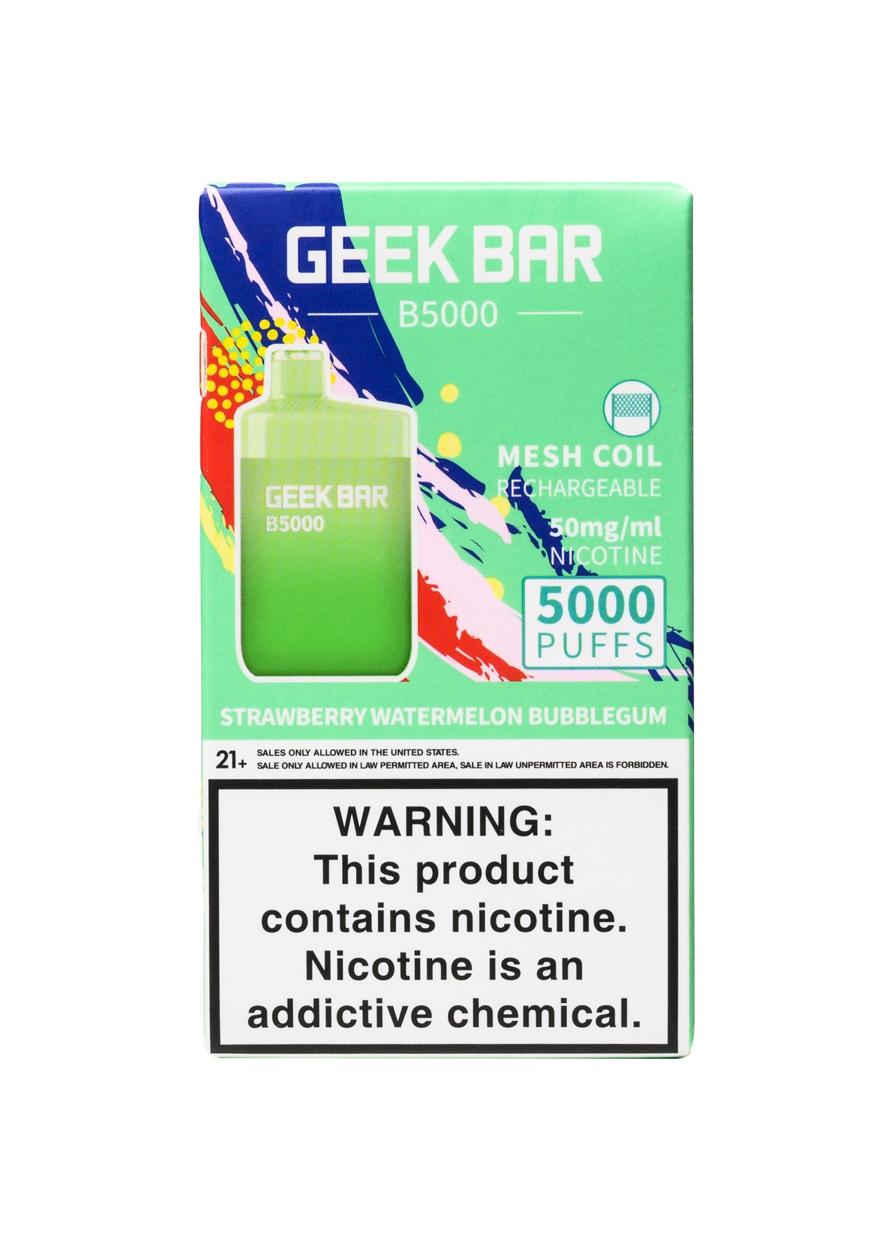 Geek Bar B5000 Strawberry Watermelon Bubblegum