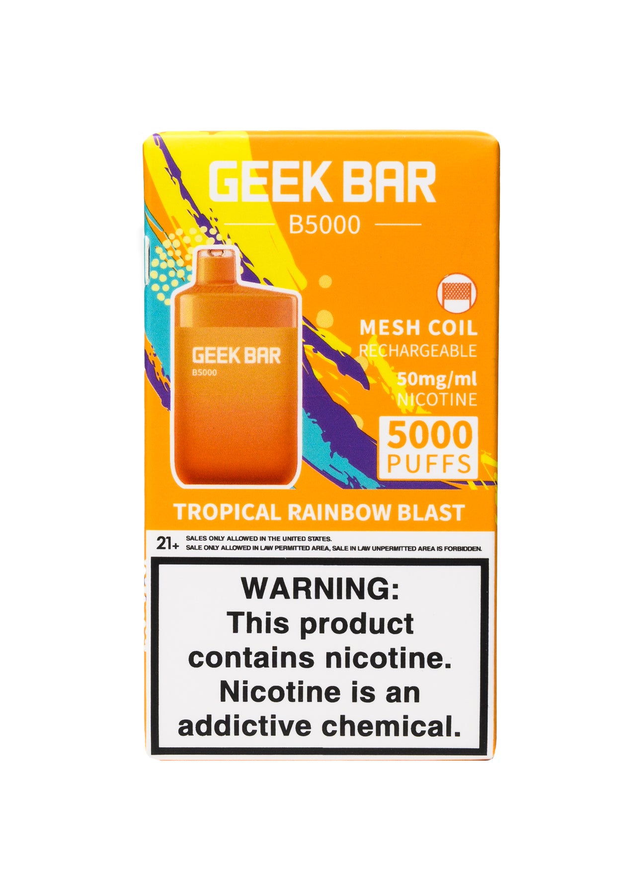 Geek Bar B5000 Tropical Rainbow Blast | GetPop Geek Bar B5000 Tropical Rainbow Blast | GetPop