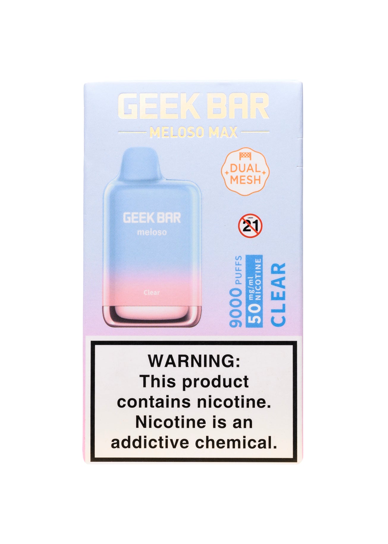 Geek Bar Meloso Max 9000 Clear | GetPop Geek Bar Meloso Max 9000 Clear | GetPop