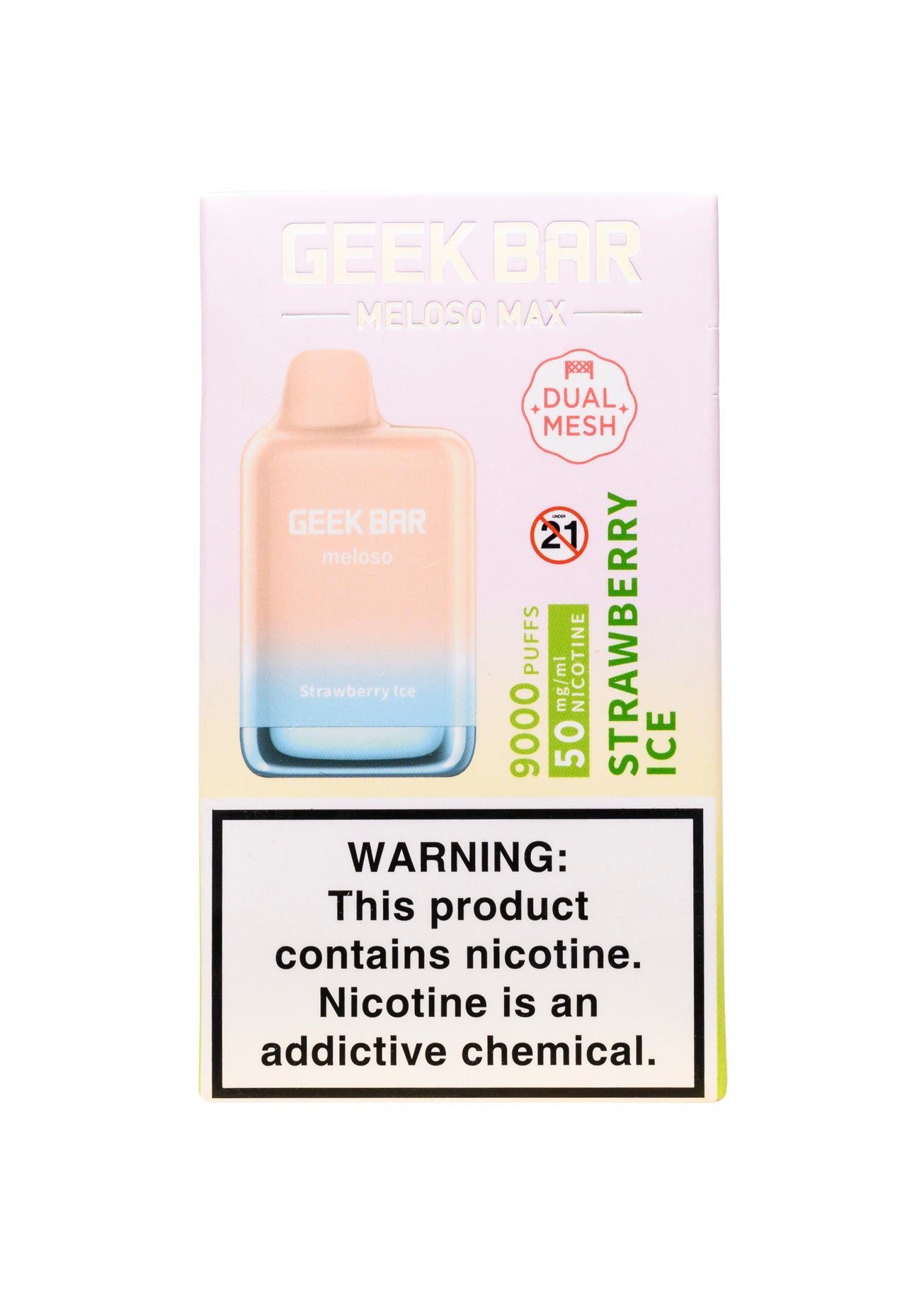 Geek Bar Meloso Max 9000 Strawberry Ice | GetPop Geek Bar Meloso Max 9000 Strawberry Ice | GetPop
