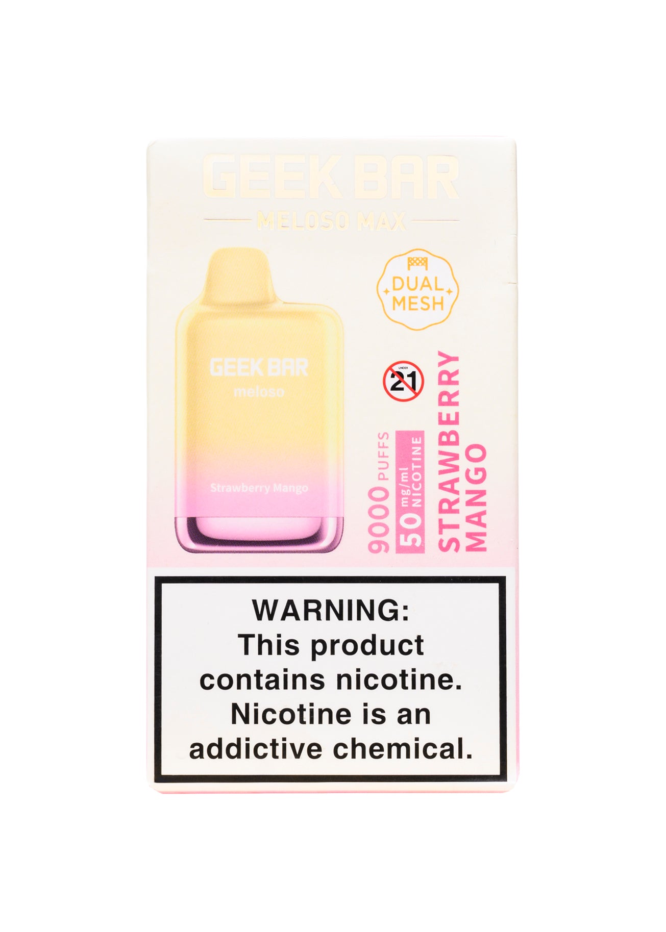 Geek Bar Meloso Max 9000 Strawberry Mango | GetPop Geek Bar Meloso Max 9000 Strawberry Mango | GetPop