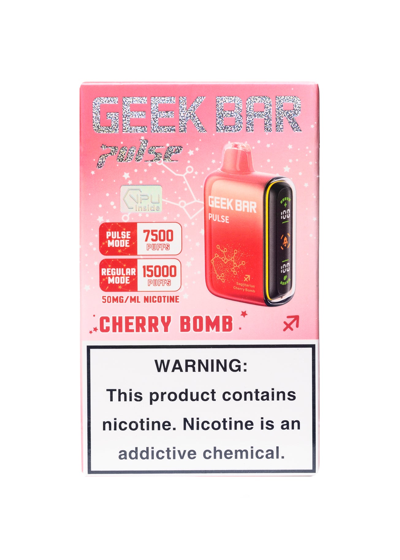 Geek Bar Pulse 15000 Cherry Bomb (Sagittarius) (Cherry Dragon Fruit) | GetPop Geek Bar Pulse 15000 Cherry Bomb (Sagittarius) (Cherry Dragon Fruit) | GetPop