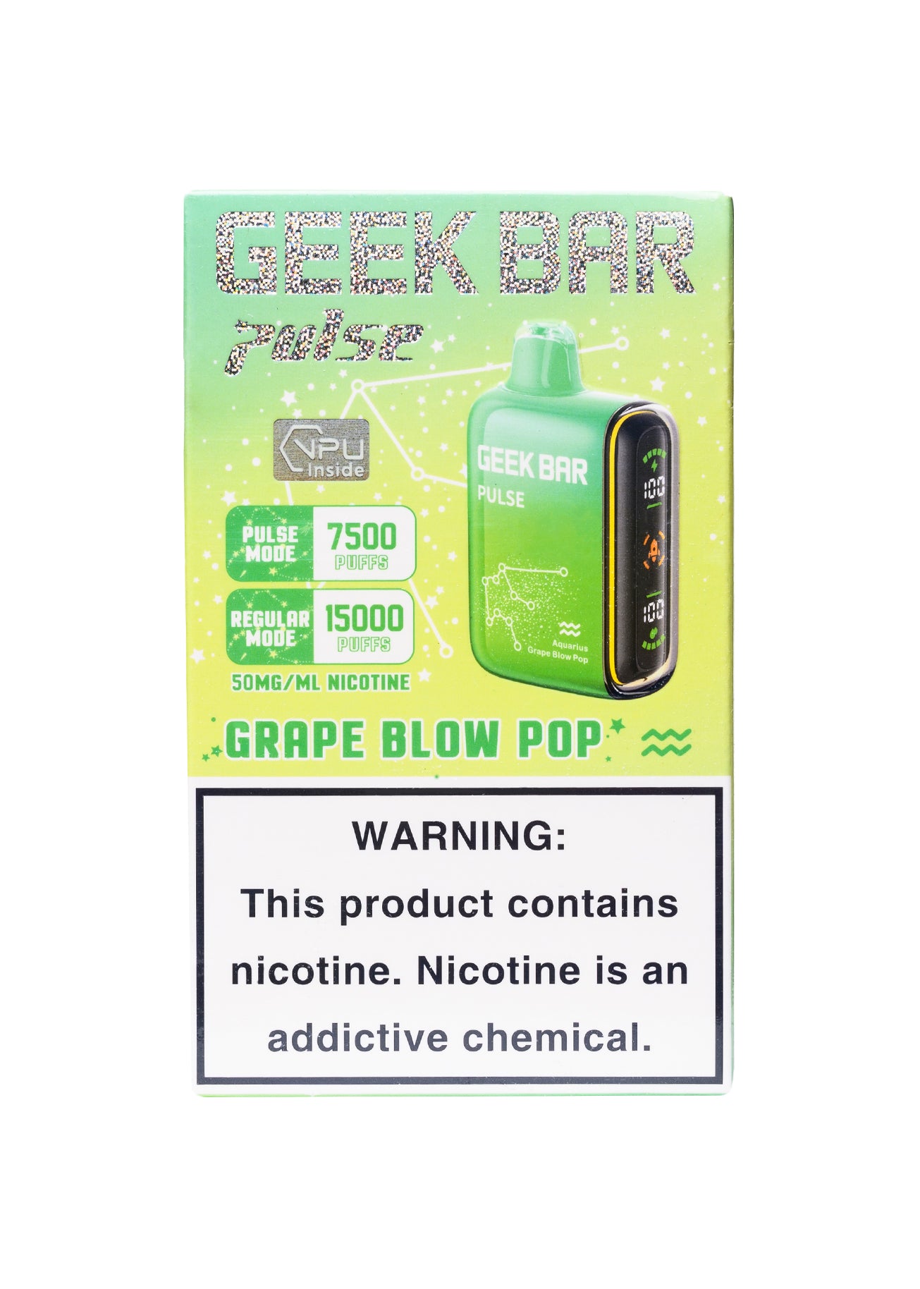 Geek Bar Pulse 15000 Grape Blow Pop (Aquarius)