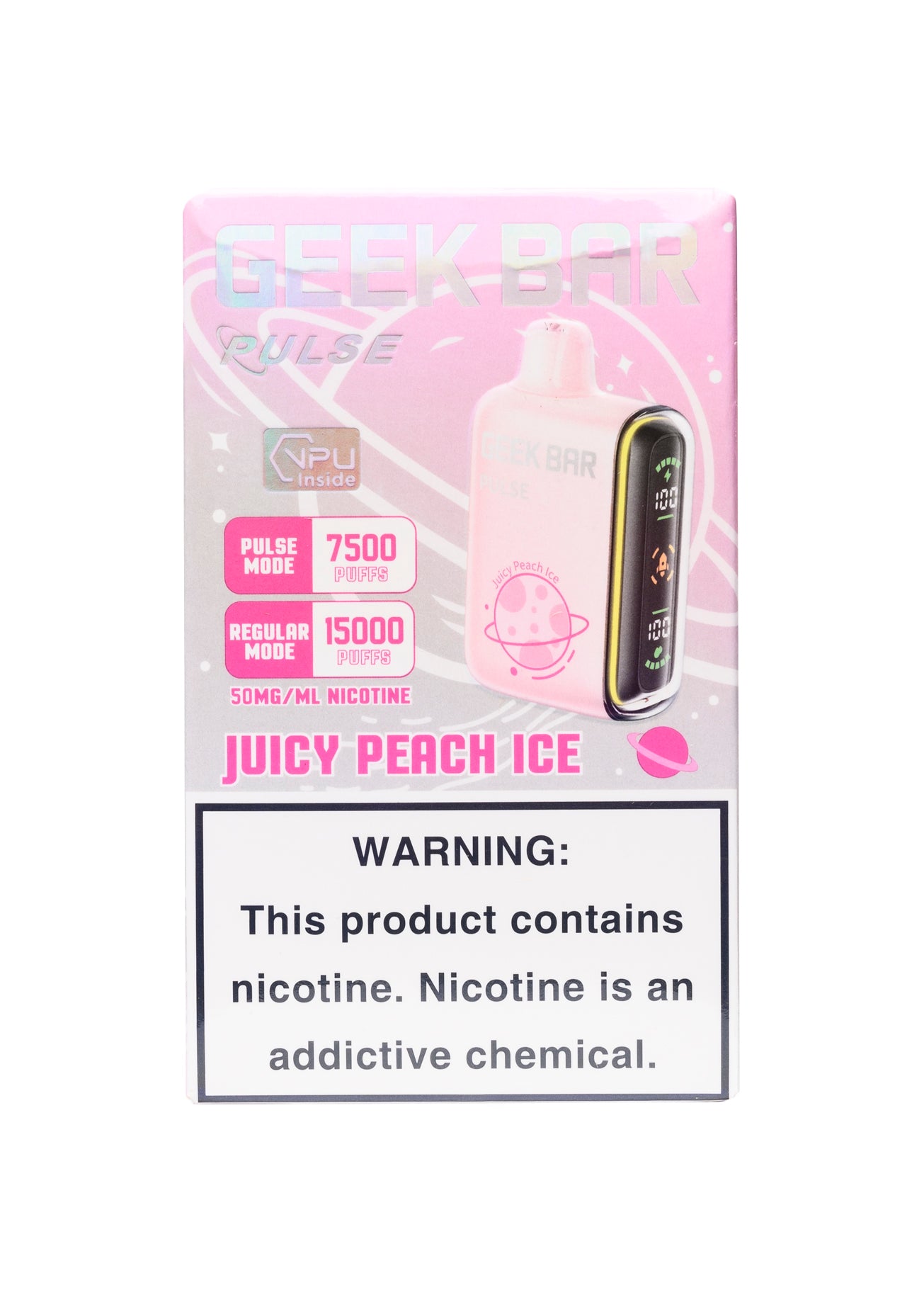 Geek Bar Pulse 15000 Juicy Peach Ice | GetPop Geek Bar Pulse 15000 Juicy Peach Ice | GetPop