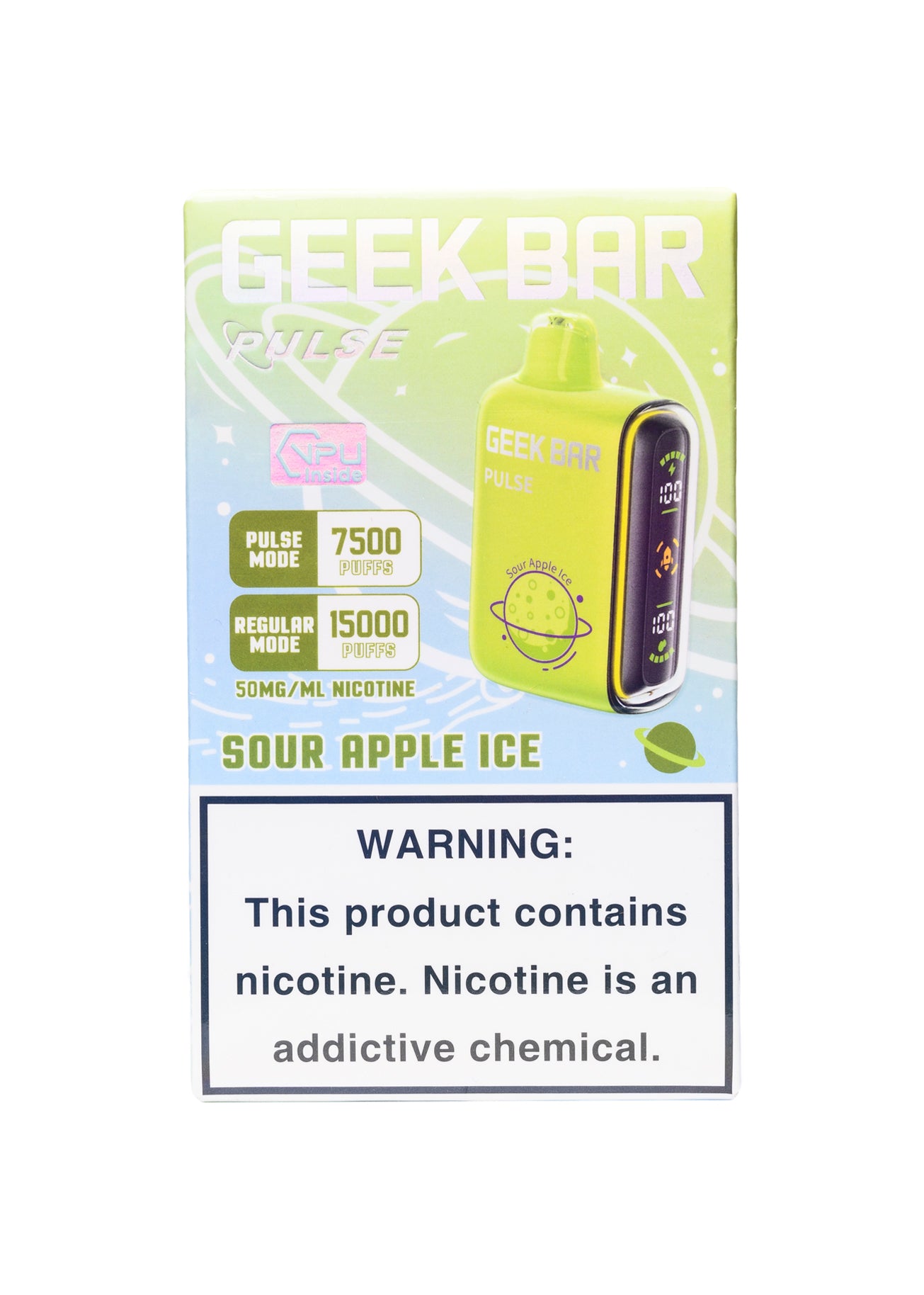 Geek Bar Pulse 15000 Sour Apple Ice | GetPop Geek Bar Pulse 15000 Sour Apple Ice | GetPop