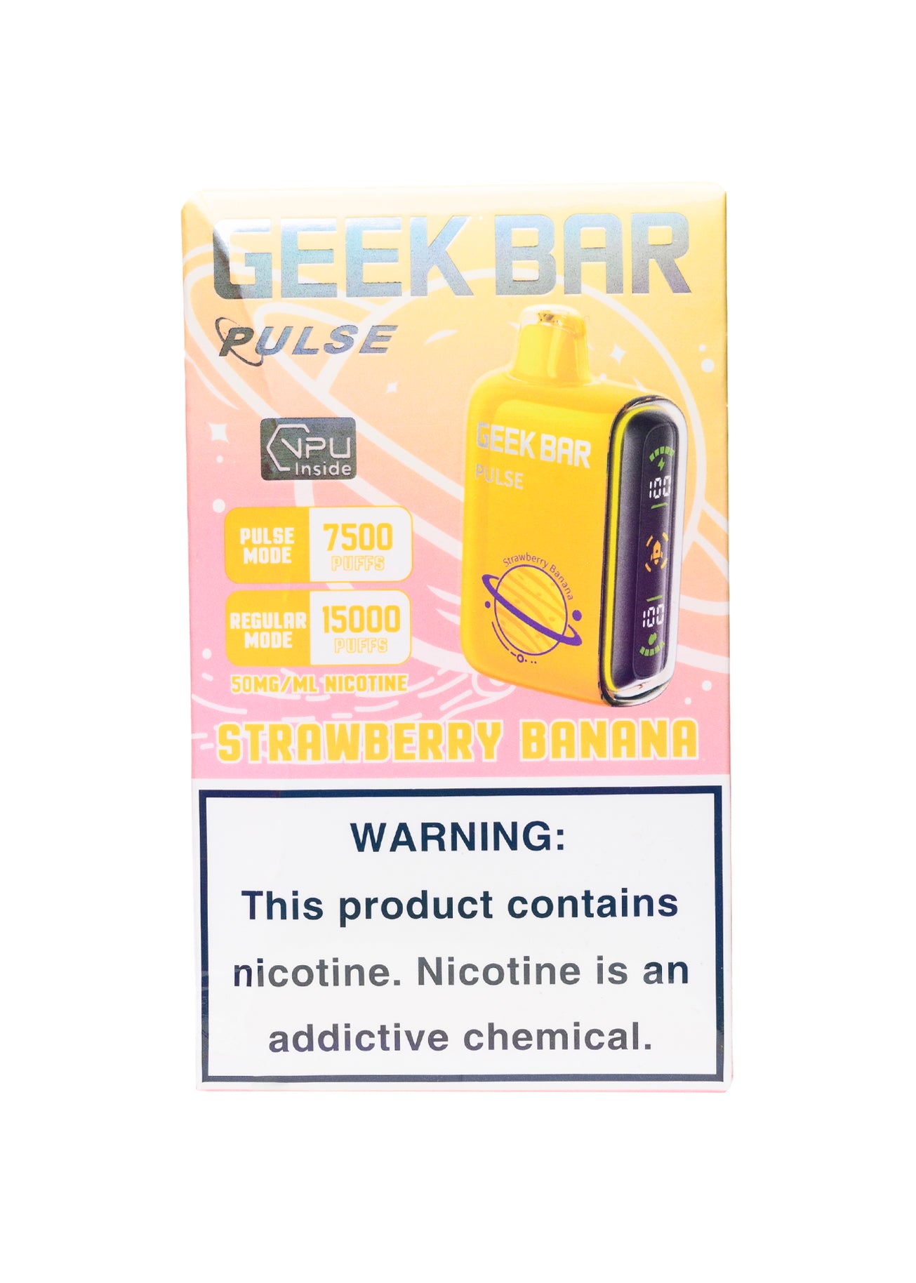 Geek Bar Pulse 15000 Strawberry Banana | GetPop Geek Bar Pulse 15000 Strawberry Banana | GetPop