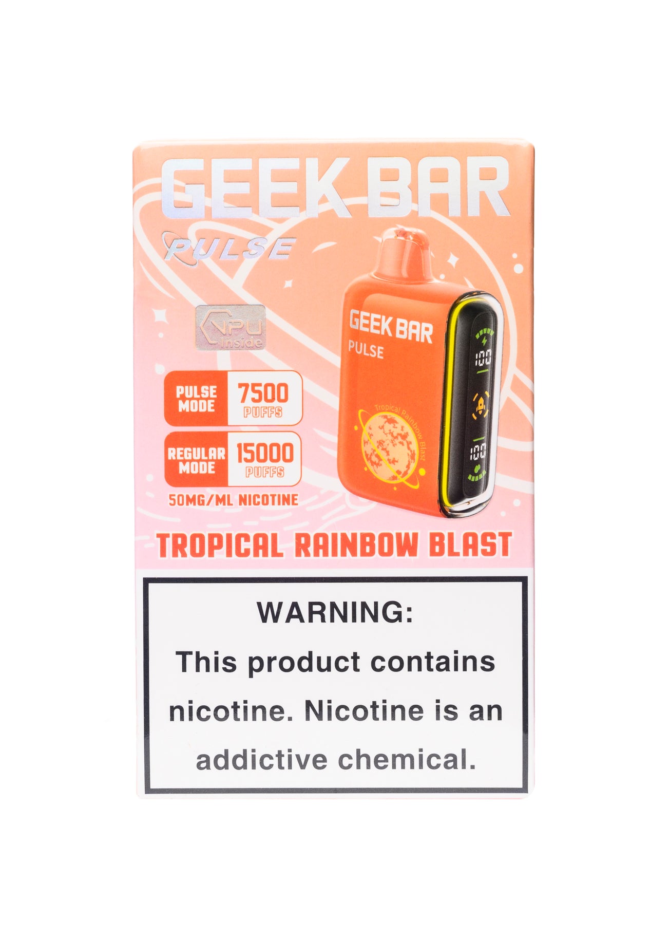 Geek Bar Pulse 15000 Tropical Rainbow Blast | GetPop Geek Bar Pulse 15000 Tropical Rainbow Blast | GetPop