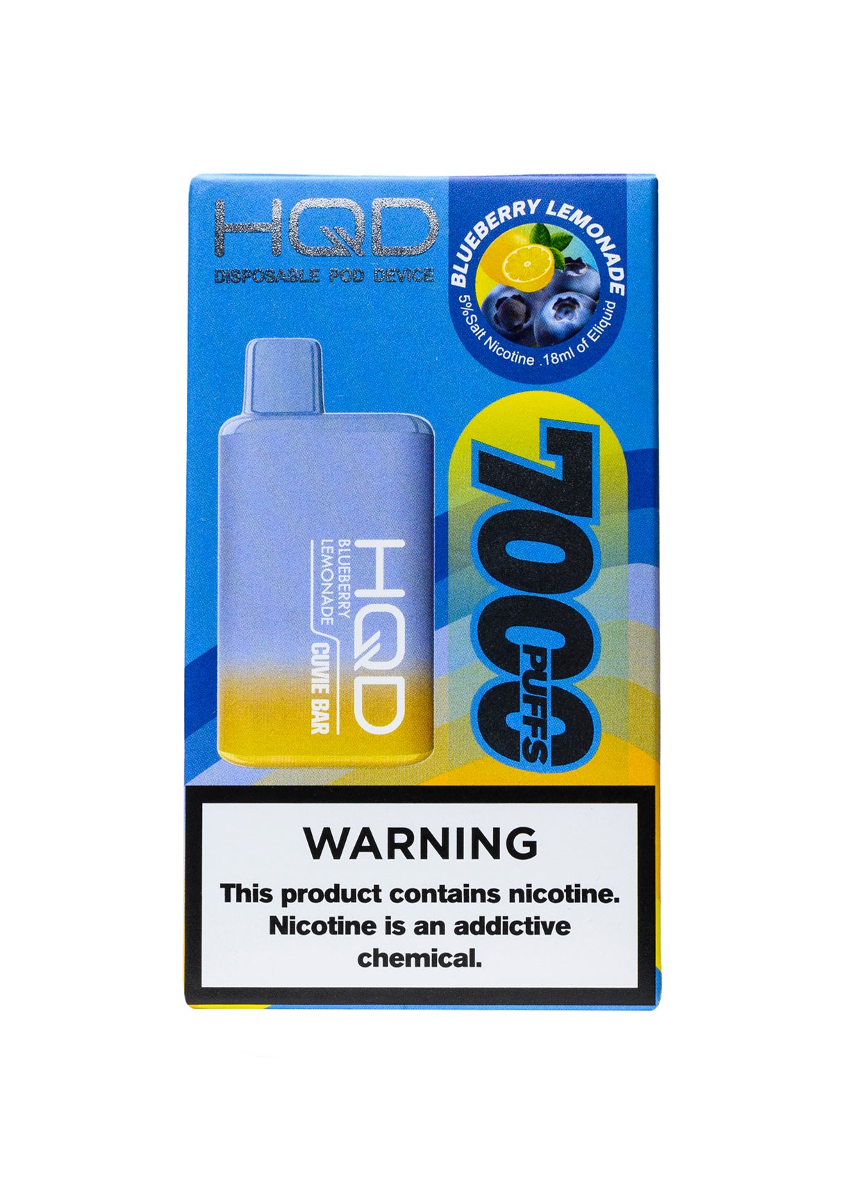 HQD Cuvie Bar 7000 Blueberry Lemonade | GetPop HQD Cuvie Bar 7000 Blueberry Lemonade | GetPop