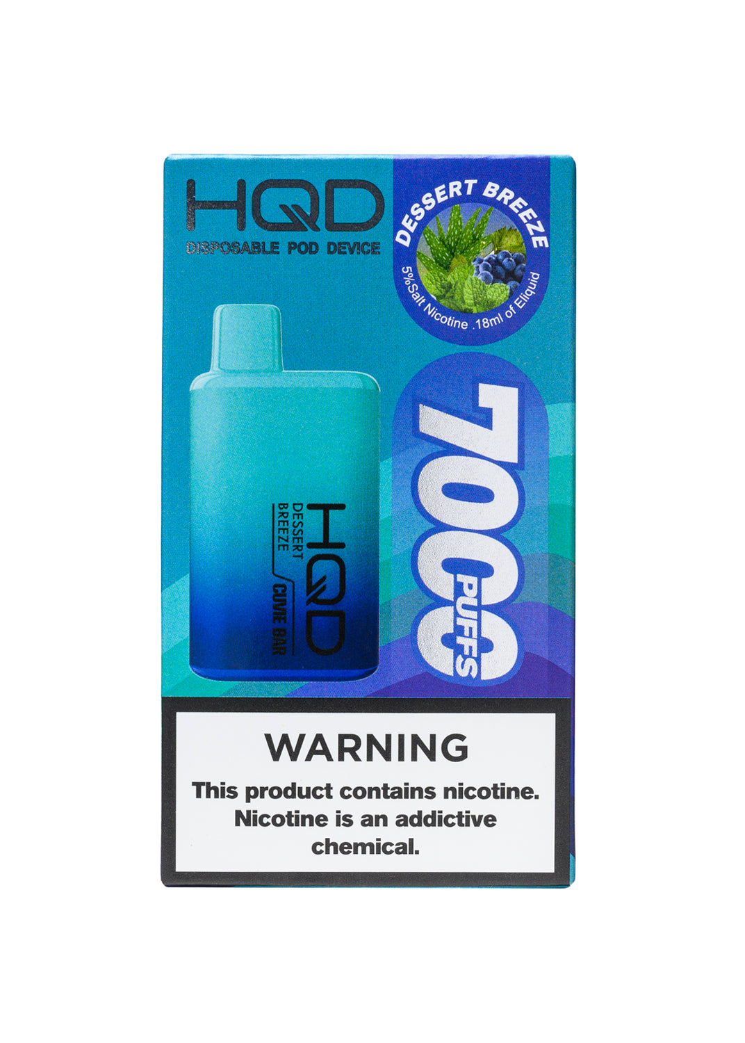 HQD Cuvie Bar 7000 Dessert Breeze (Blueberry Mint) | GetPop