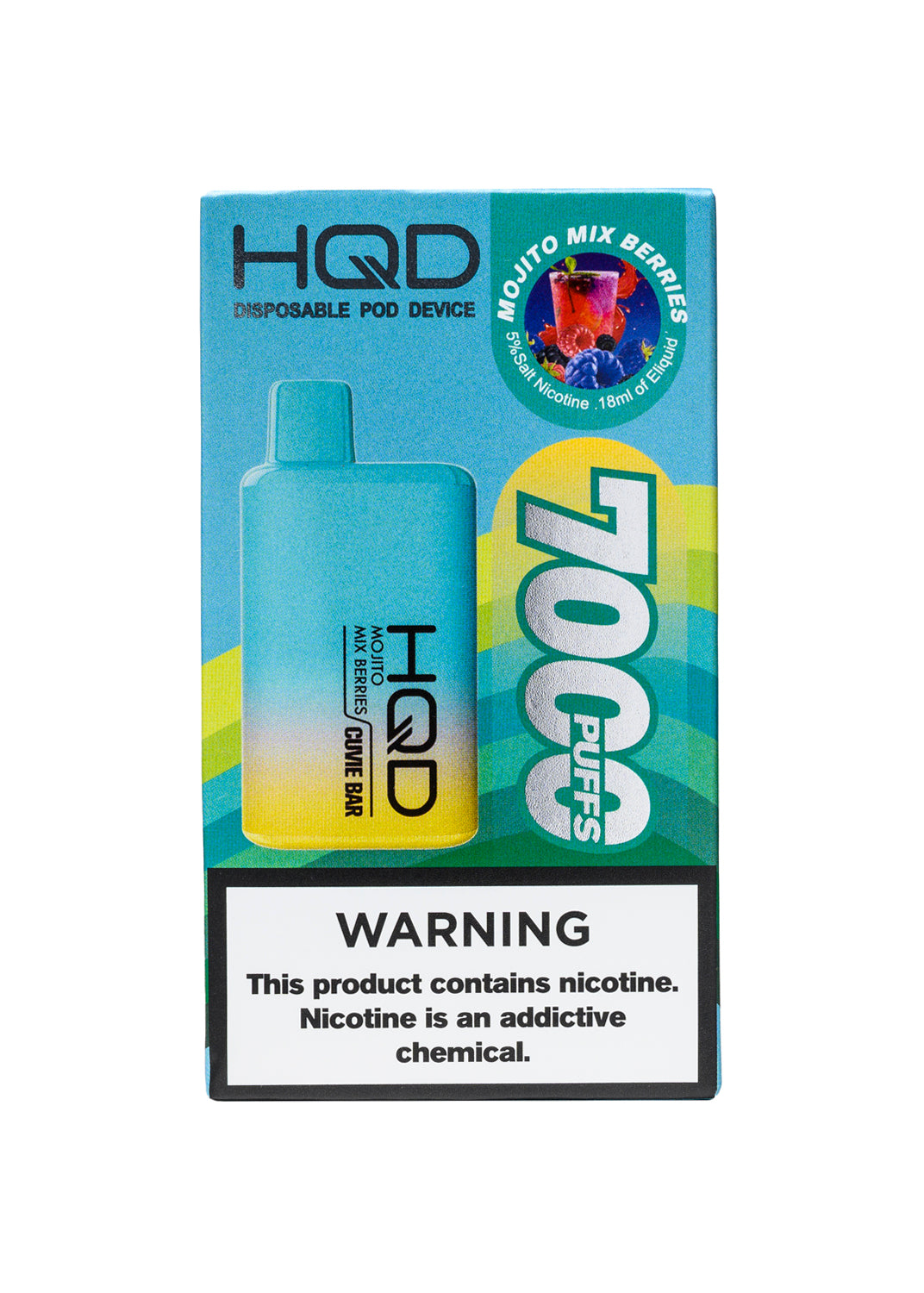 HQD Cuvie Bar 7000 Mojito Mix Berries