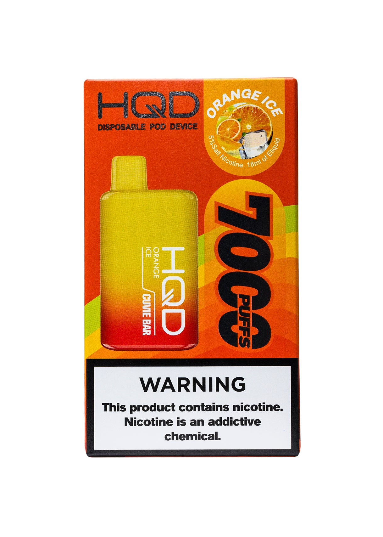 HQD Cuvie Bar 7000 Orange Ice | GetPop HQD Cuvie Bar 7000 Orange Ice | GetPop
