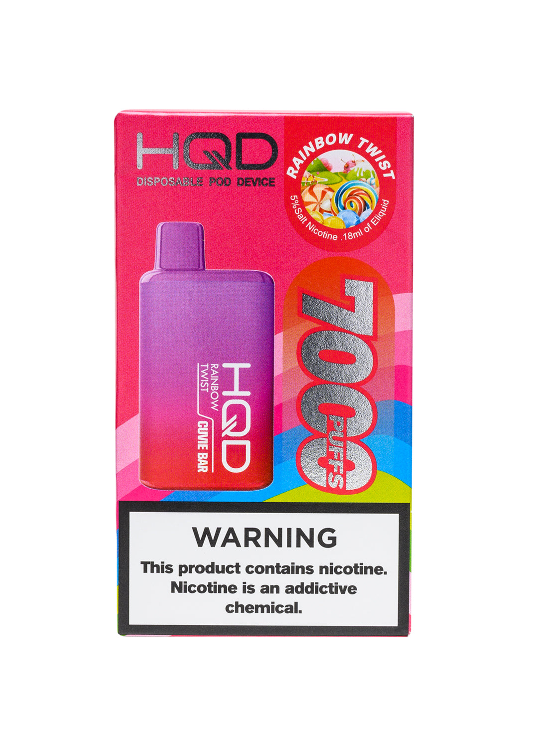 HQD Cuvie Bar 7000 Rainbow Twist