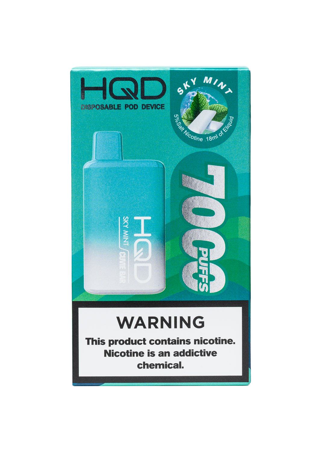 HQD Cuvie Bar 7000 Sky Mint | GetPop HQD Cuvie Bar 7000 Sky Mint | GetPop