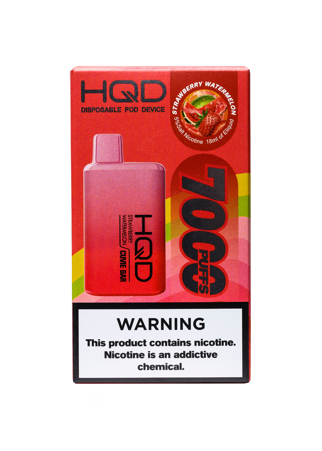 HQD Cuvie Bar 7000 Strawberry Watermelon | GetPop HQD Cuvie Bar 7000 Strawberry Watermelon | GetPop