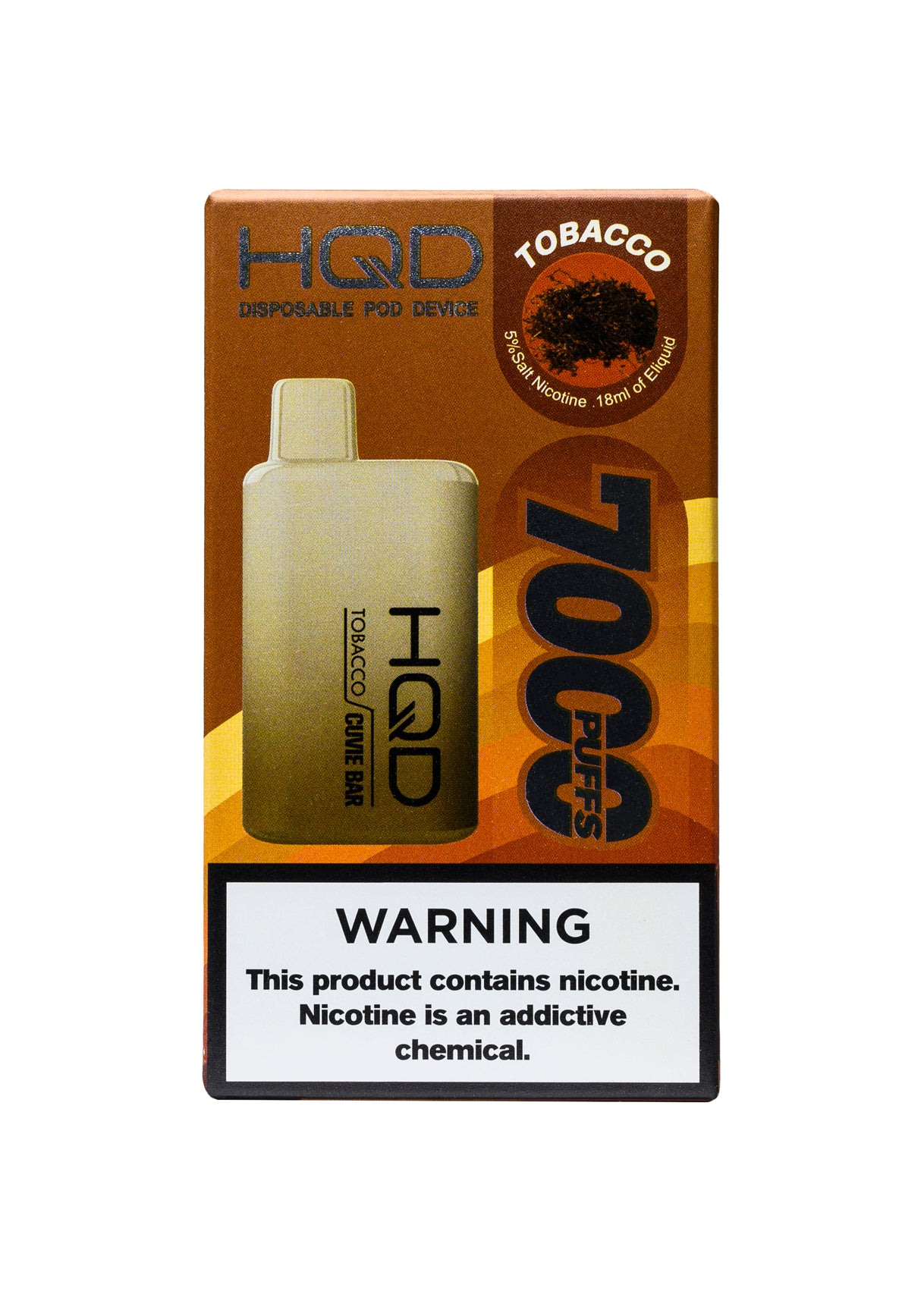 HQD Cuvie Bar 7000 Tobacco | GetPop HQD Cuvie Bar 7000 Tobacco | GetPop