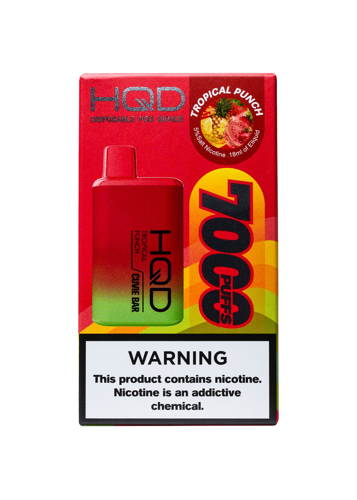 HQD Cuvie Bar 7000 Tropical Punch | GetPop HQD Cuvie Bar 7000 Tropical Punch | GetPop