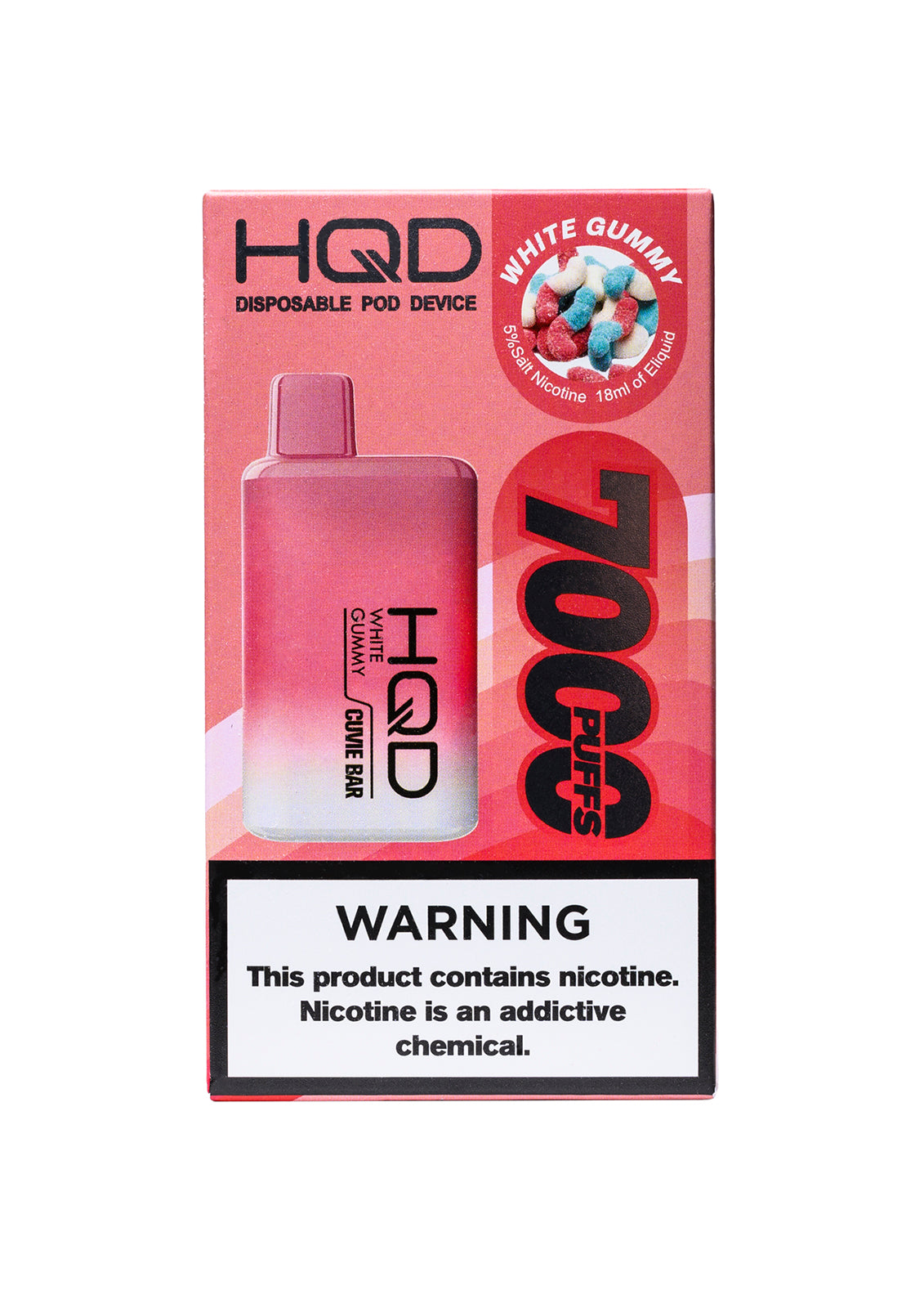 HQD Cuvie Bar 7000 White Gummy