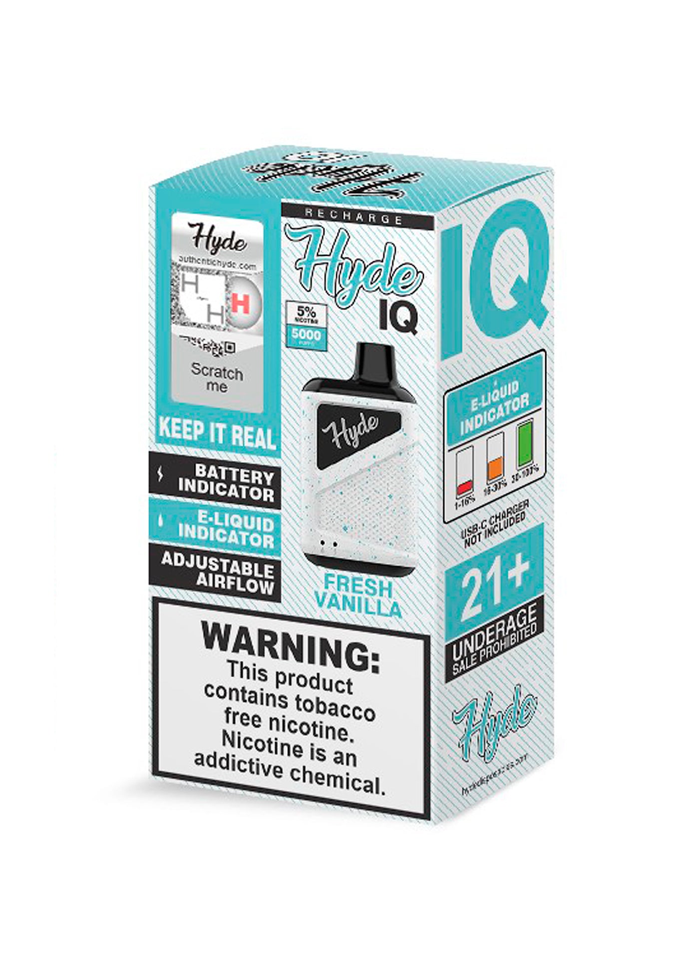 Hyde IQ Recharge Fresh Vanilla | GetPop Hyde IQ Recharge Fresh Vanilla | GetPop