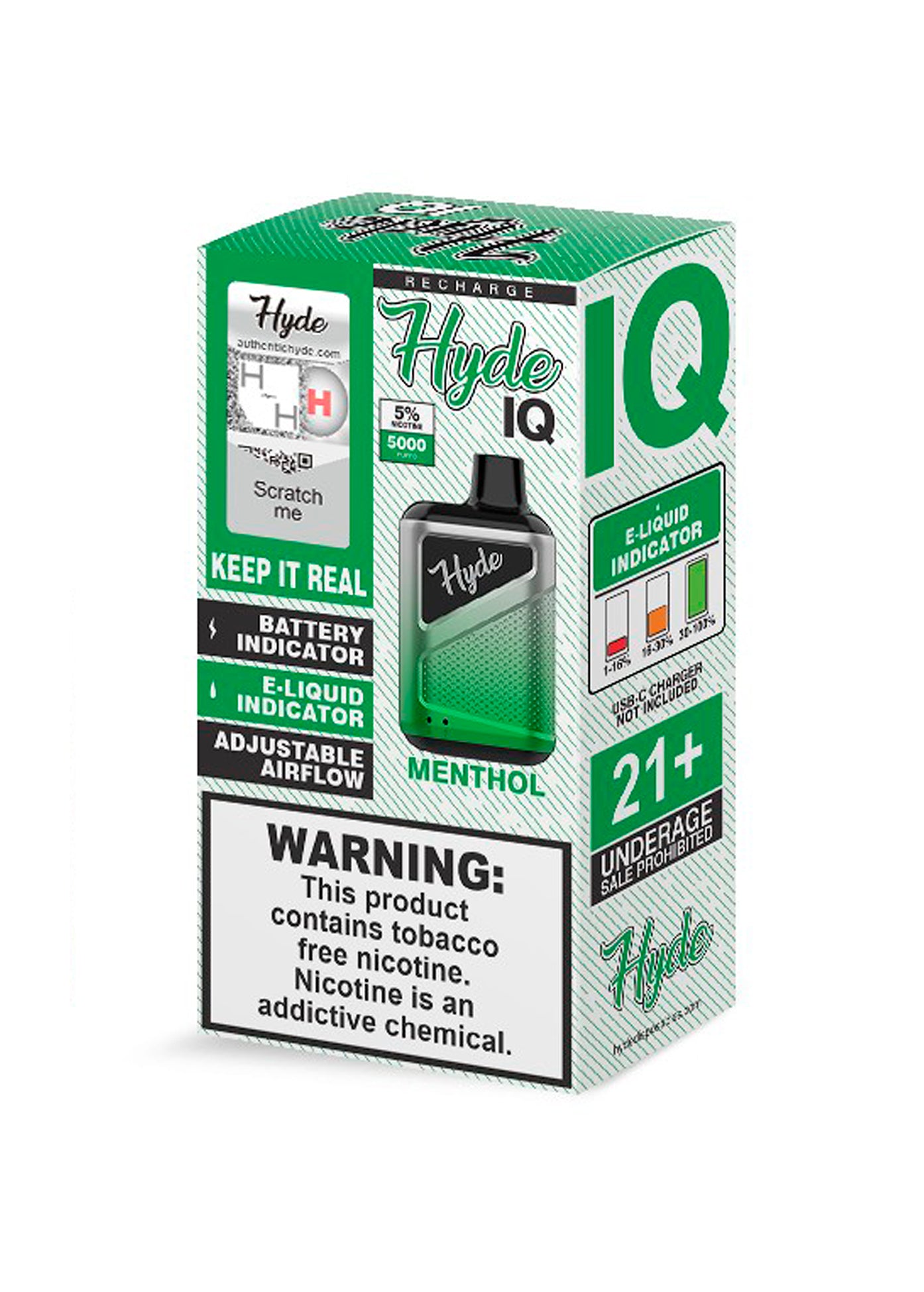 Hyde IQ Recharge Menthol (Minty O’s)