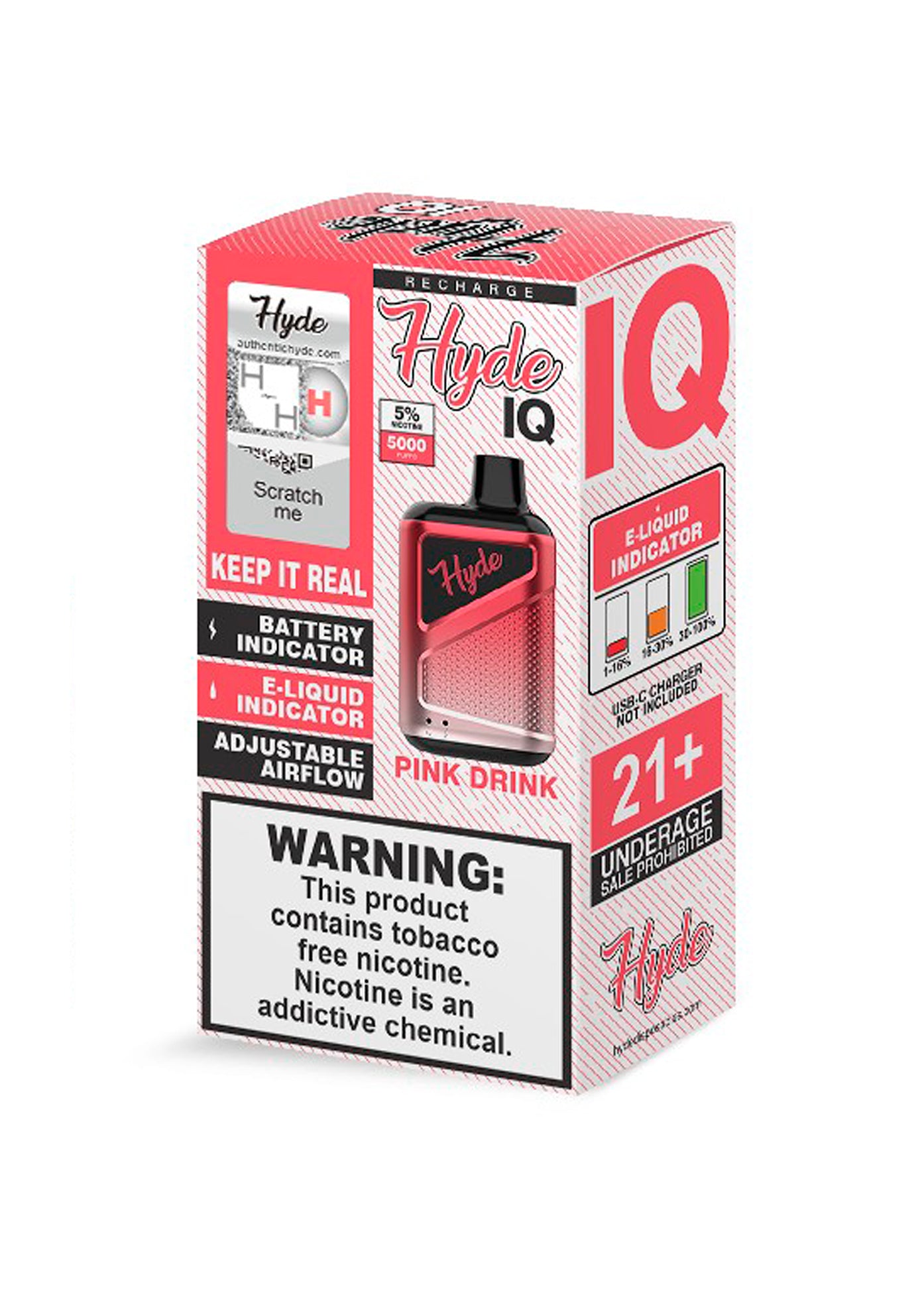 elf bar vape uk Pod Juice x Hyde IQ 5000 Clear Sapphire main image 0